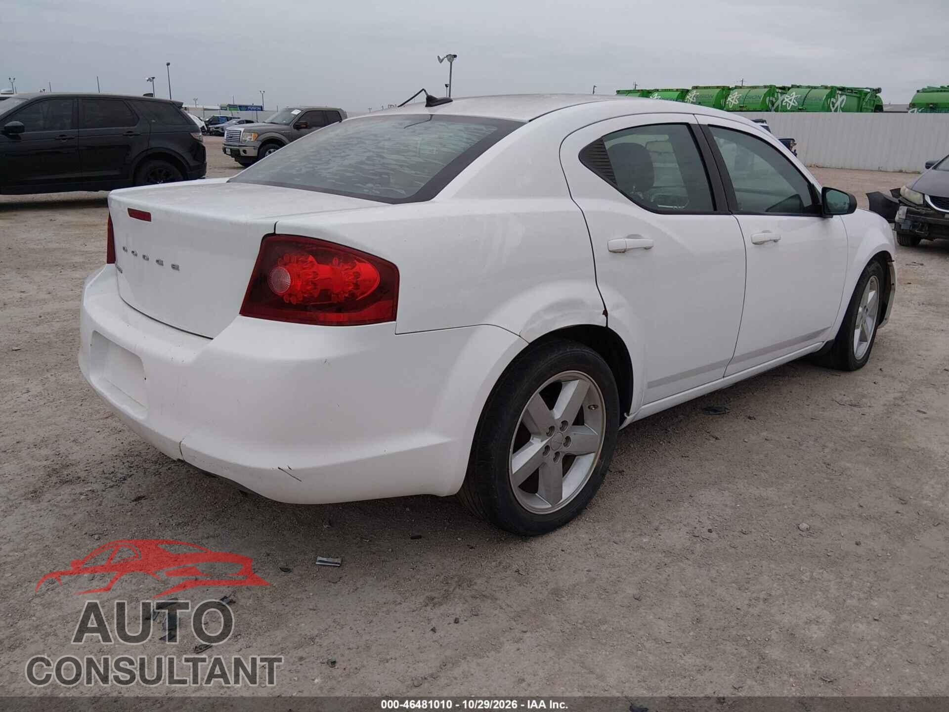 DODGE AVENGER 2013 - 1C3CDZAB2DN632503