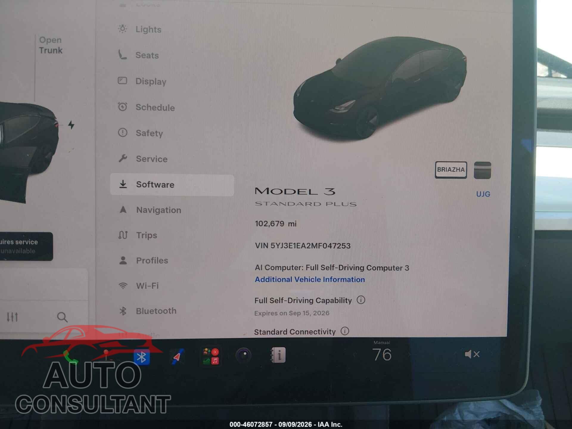 TESLA MODEL 3 2021 - 5YJ3E1EA2MF047253