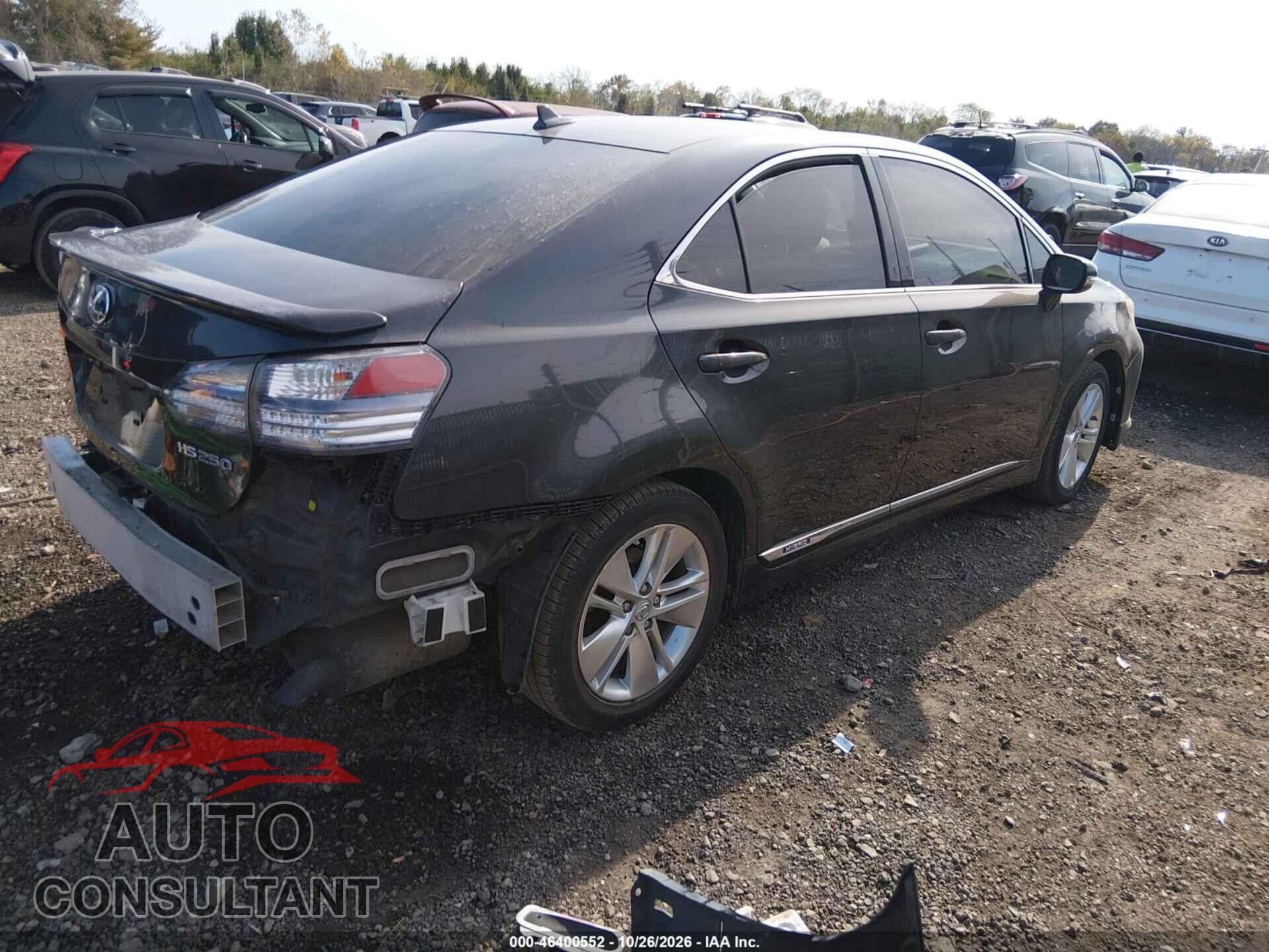 LEXUS HS 250H 2011 - JTHBB1BAXB2046228