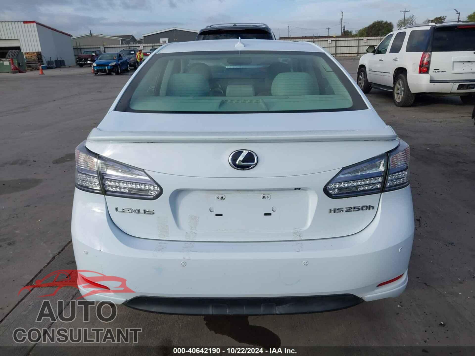LEXUS HS 250H 2010 - JTHBB1BA3A2010489