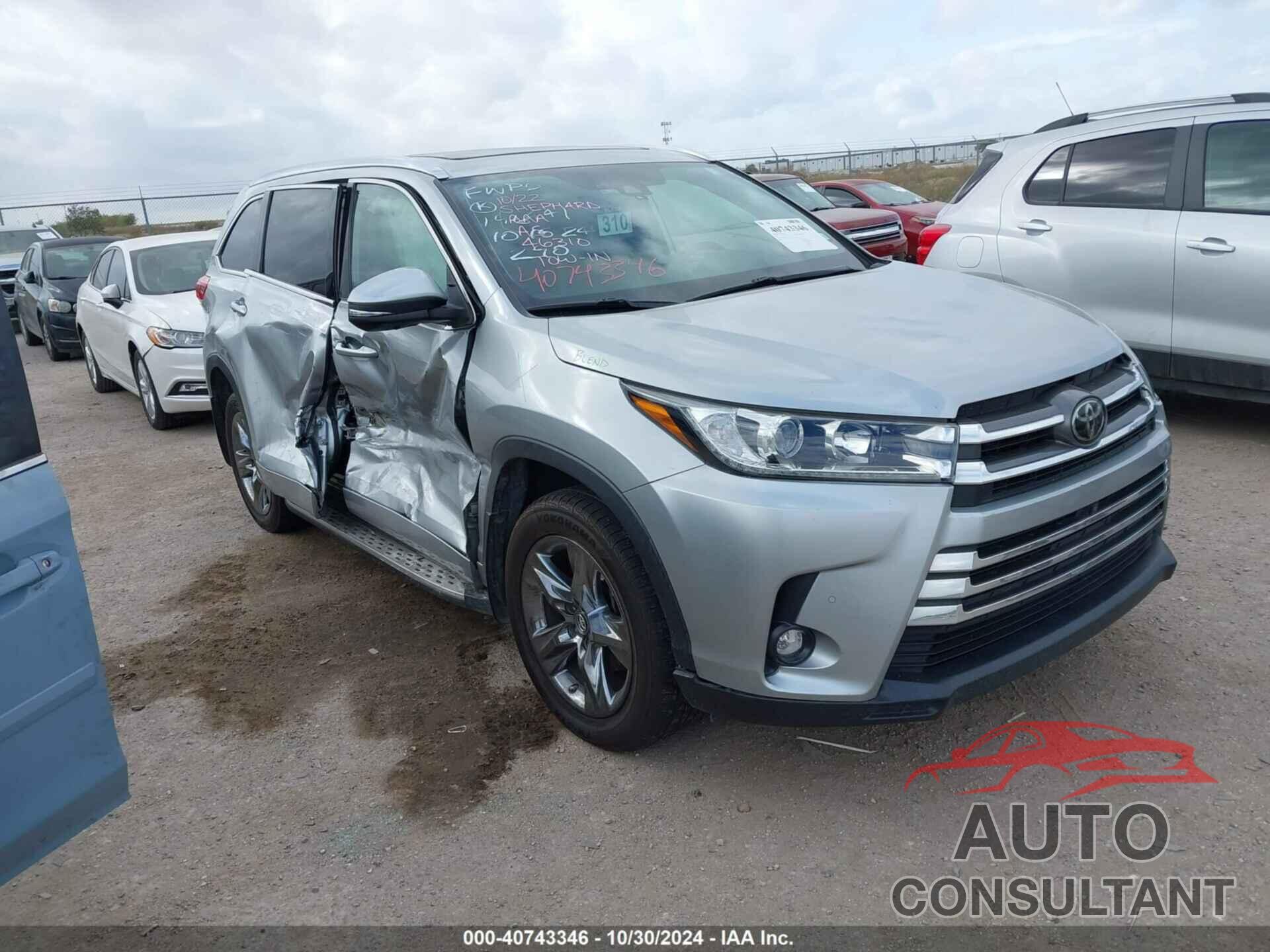 TOYOTA HIGHLANDER 2019 - 5TDYZRFH6KS323530