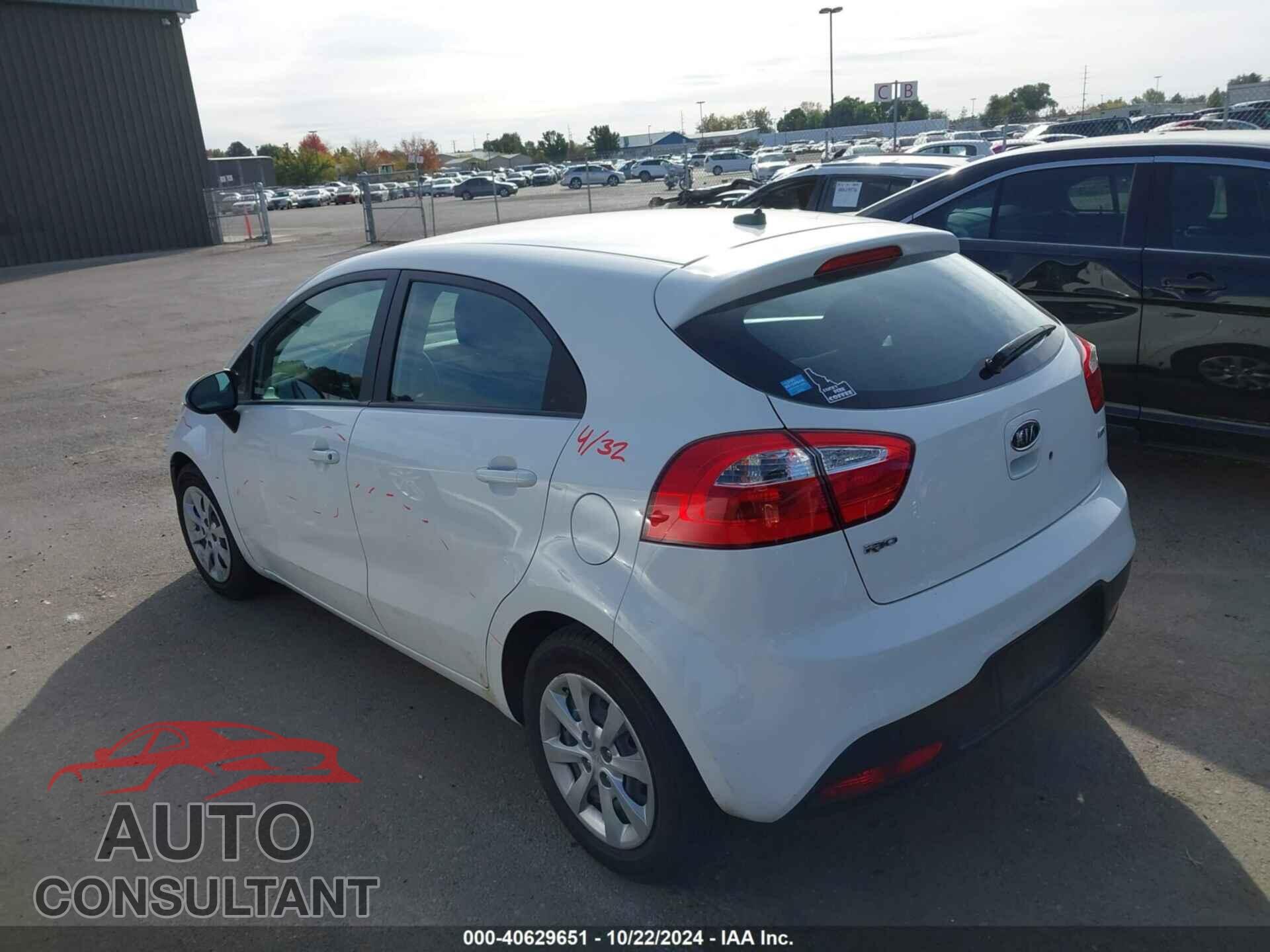 KIA RIO5 2012 - KNADM5A30C6090910