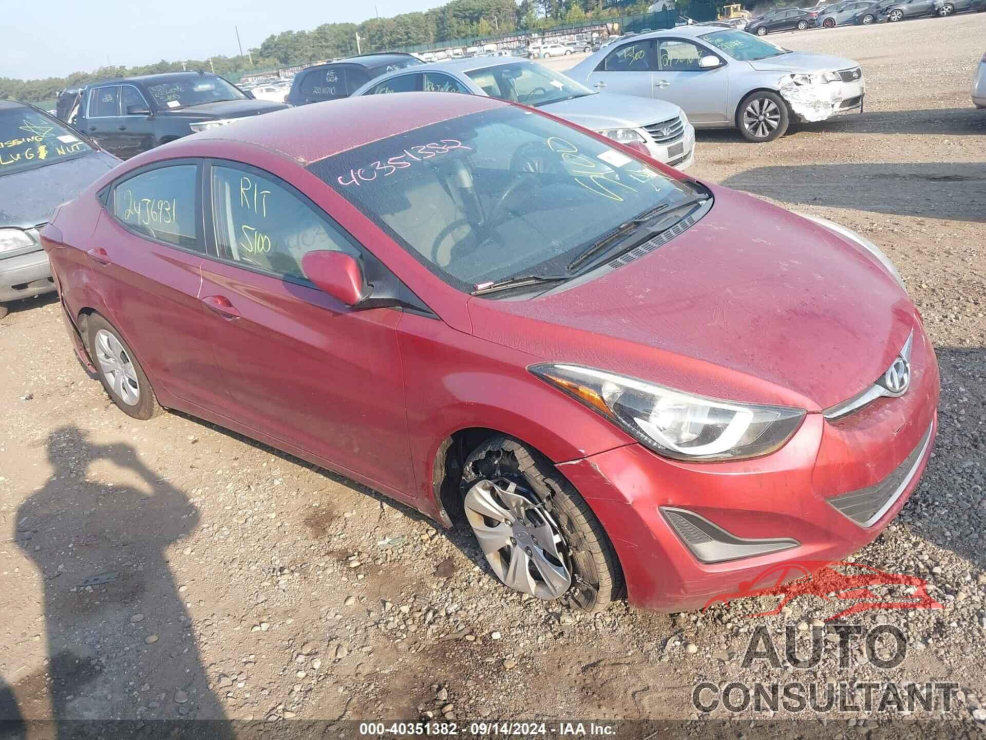 HYUNDAI ELANTRA 2016 - 5NPDH4AE5GH742693