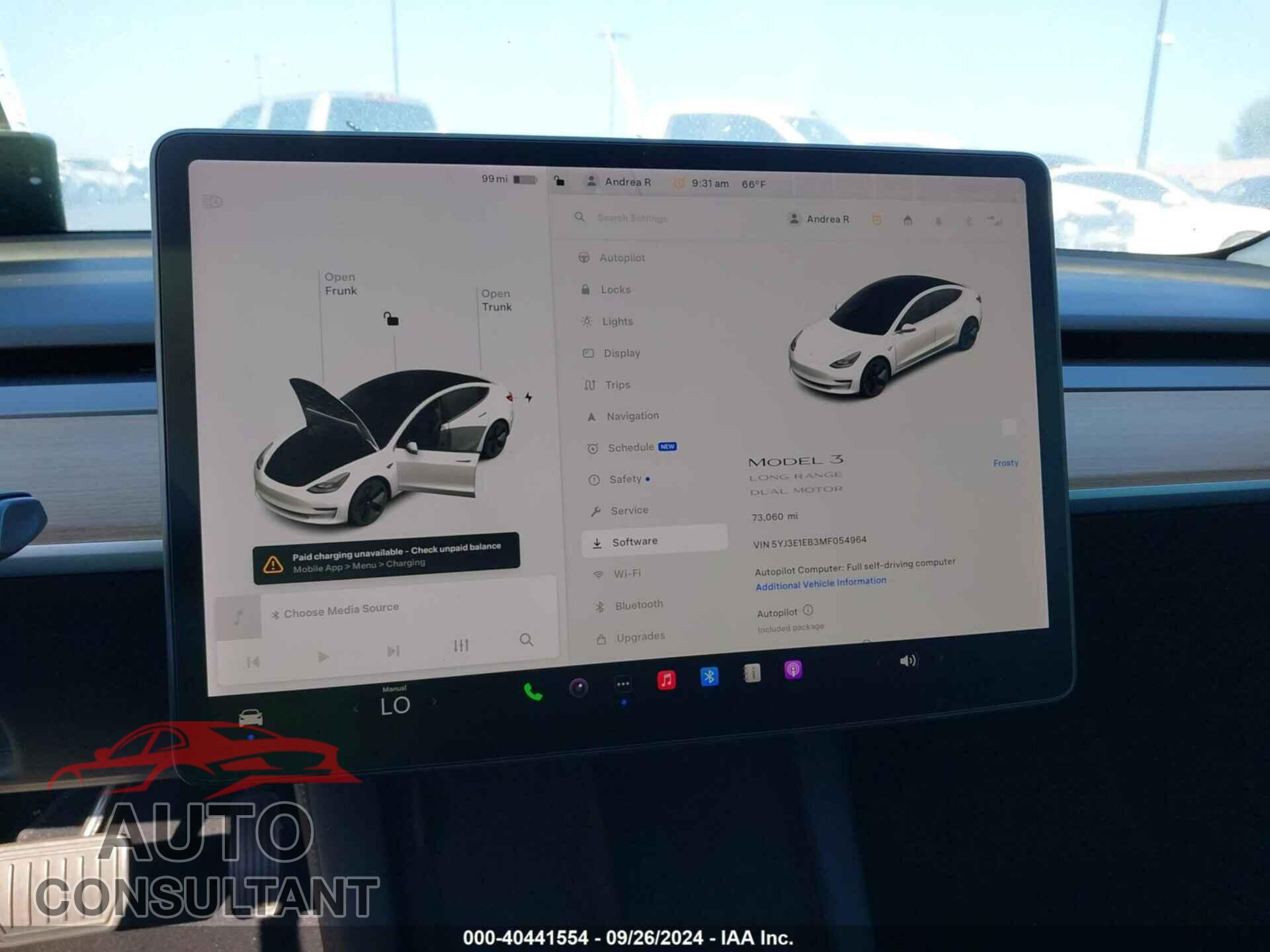 TESLA MODEL 3 2021 - 5YJ3E1EB3MF054964