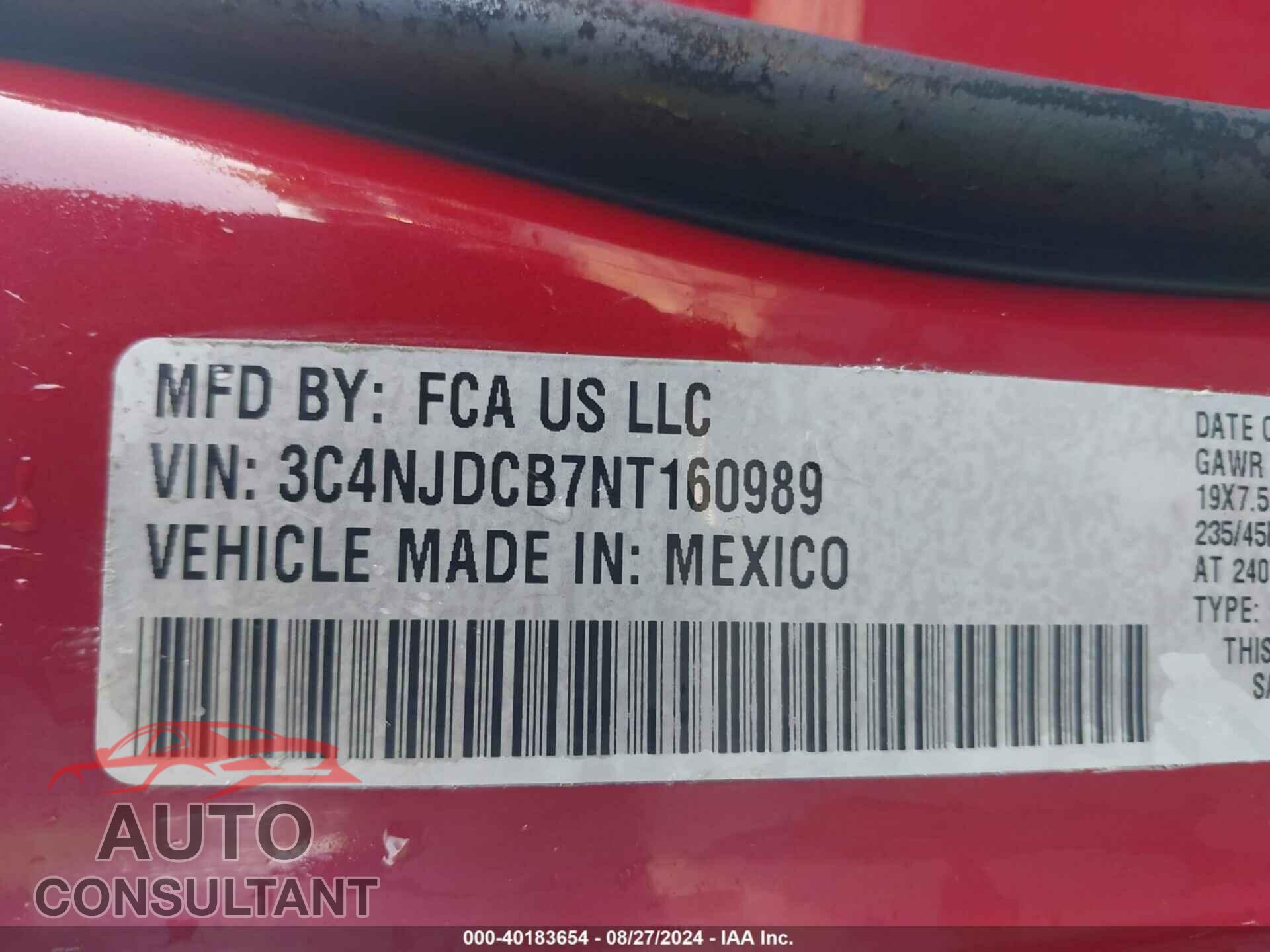 JEEP COMPASS 2022 - 3C4NJDCB7NT160989