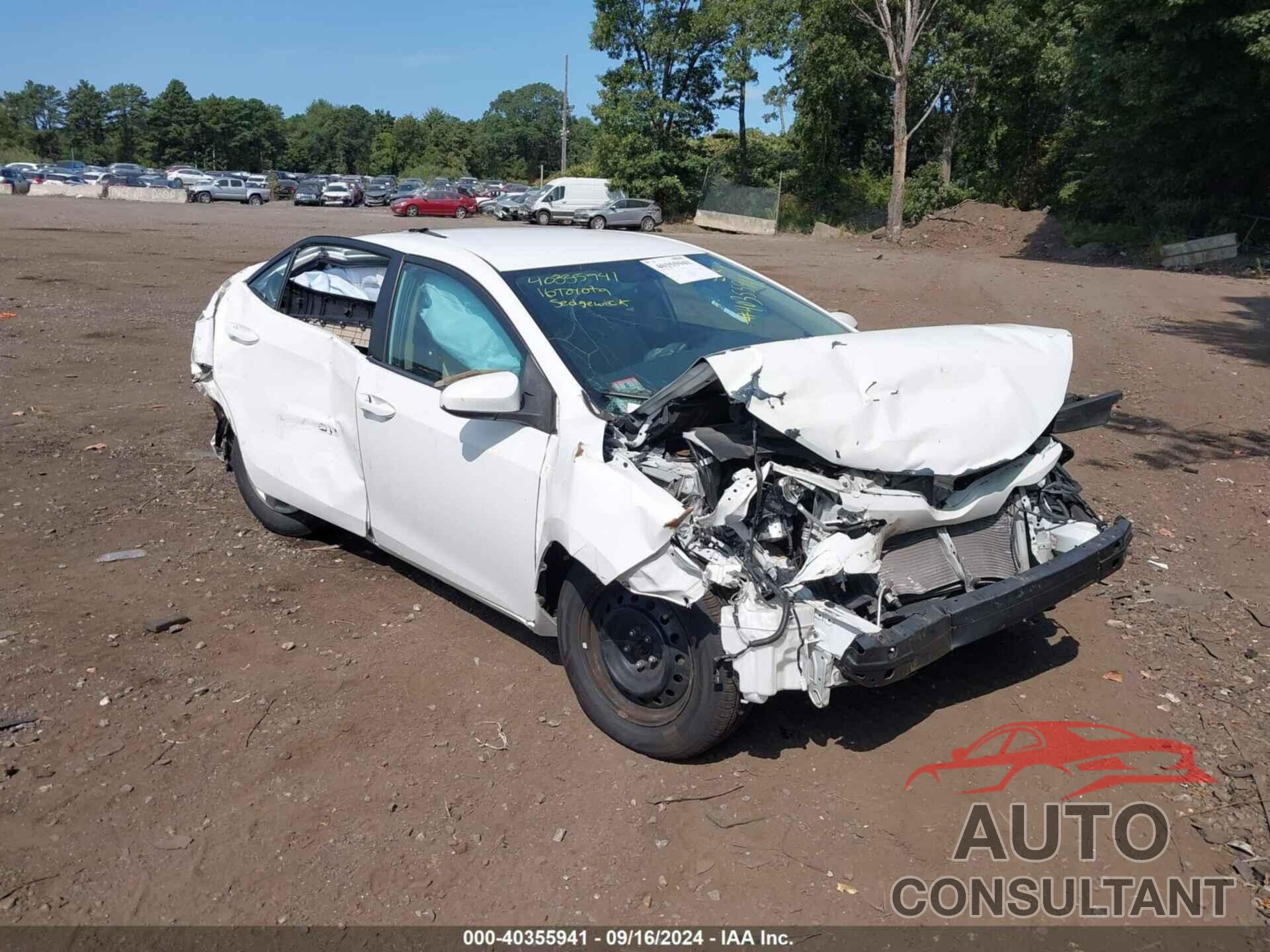 TOYOTA COROLLA 2016 - 2T1BURHE0GC652375