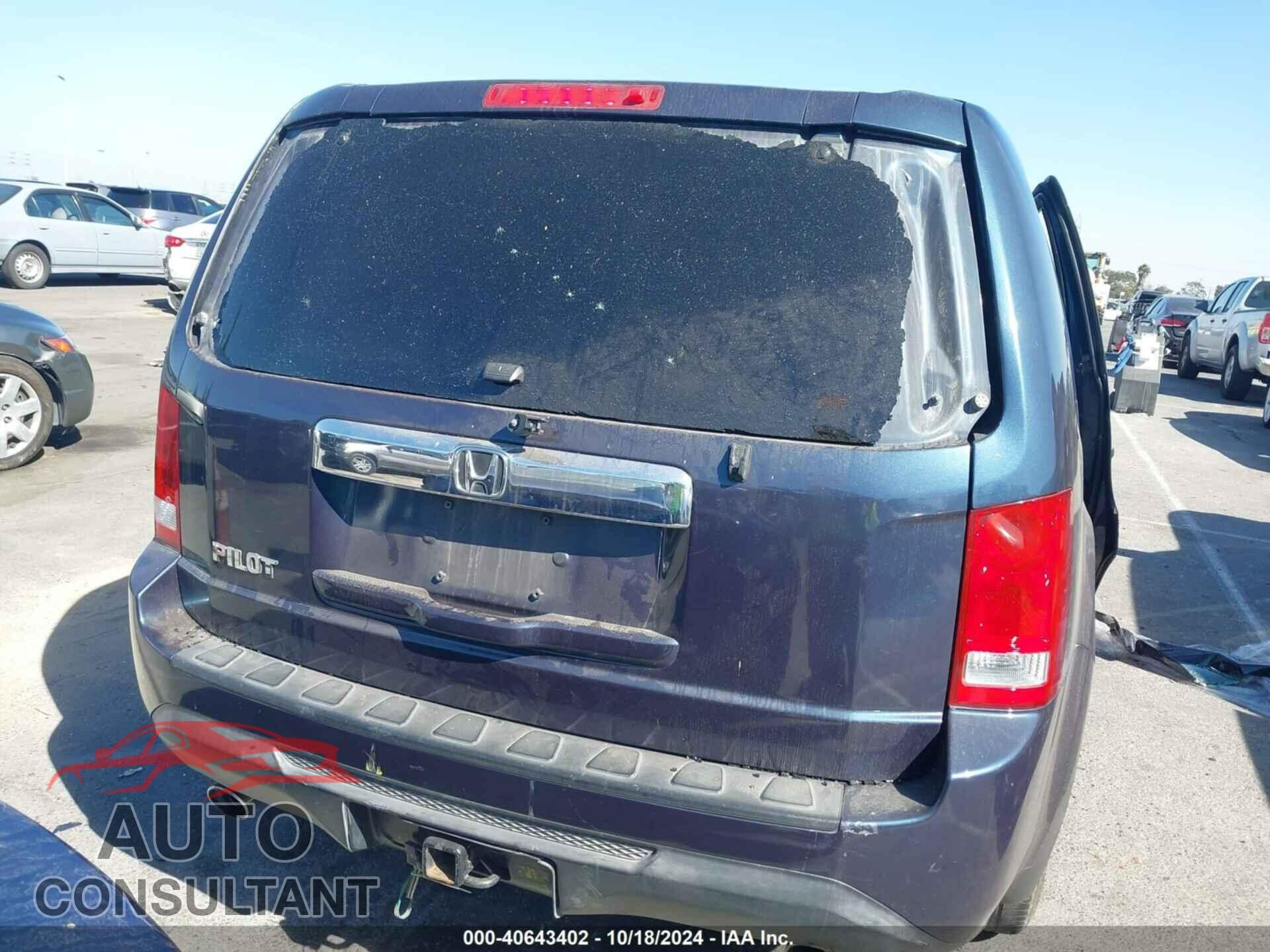 HONDA PILOT 2012 - 5FNYF3H49CB027200