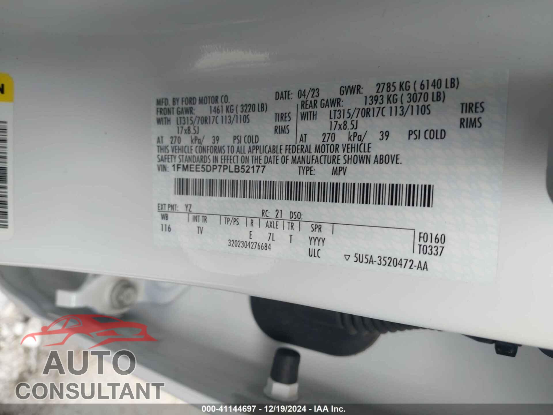 FORD BRONCO 2023 - 1FMEE5DP7PLB52177