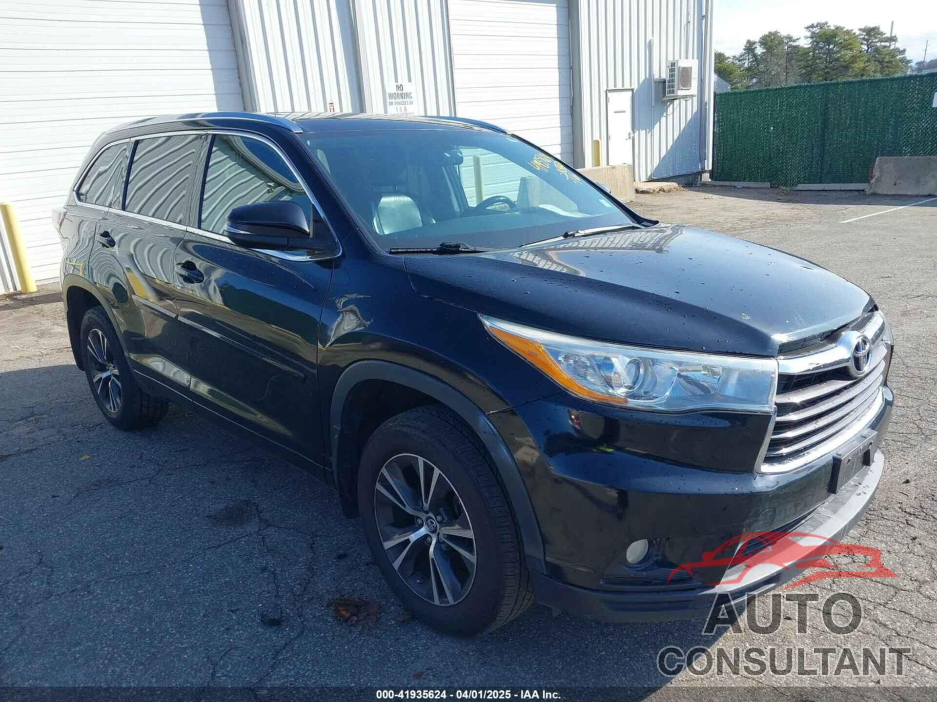 TOYOTA HIGHLANDER 2016 - 5TDJKRFH1GS287596