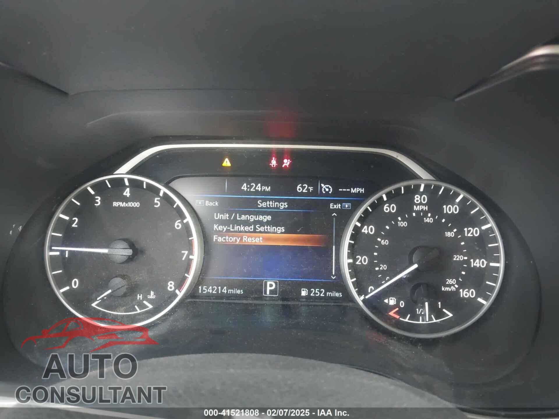 NISSAN MAXIMA 2017 - 1N4AA6AP1HC368591