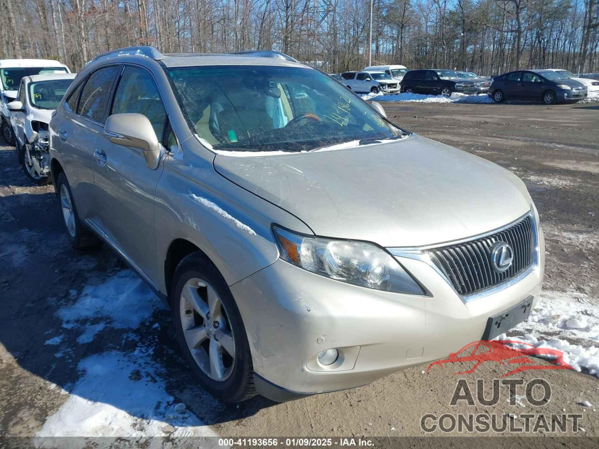 LEXUS RX 350 2012 - 2T2BK1BAXCC138679