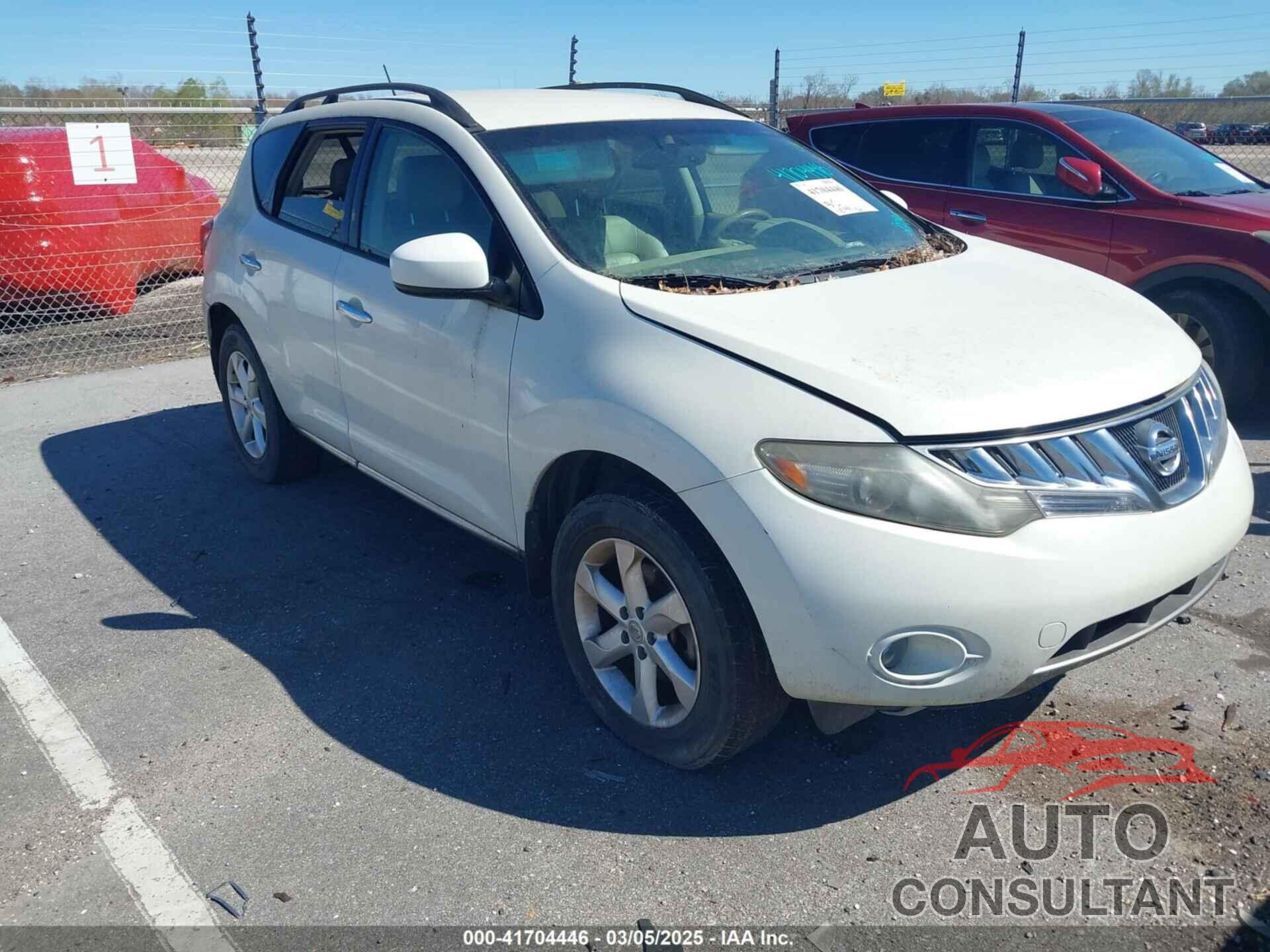 NISSAN MURANO 2009 - JN8AZ18U69W014202