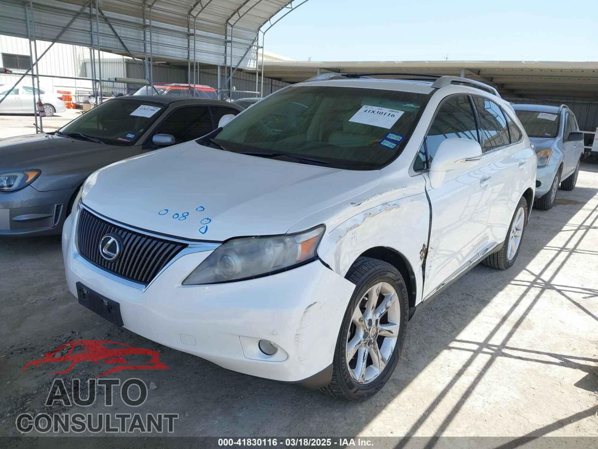 LEXUS RX 350 2011 - 2T2ZK1BA3BC062431