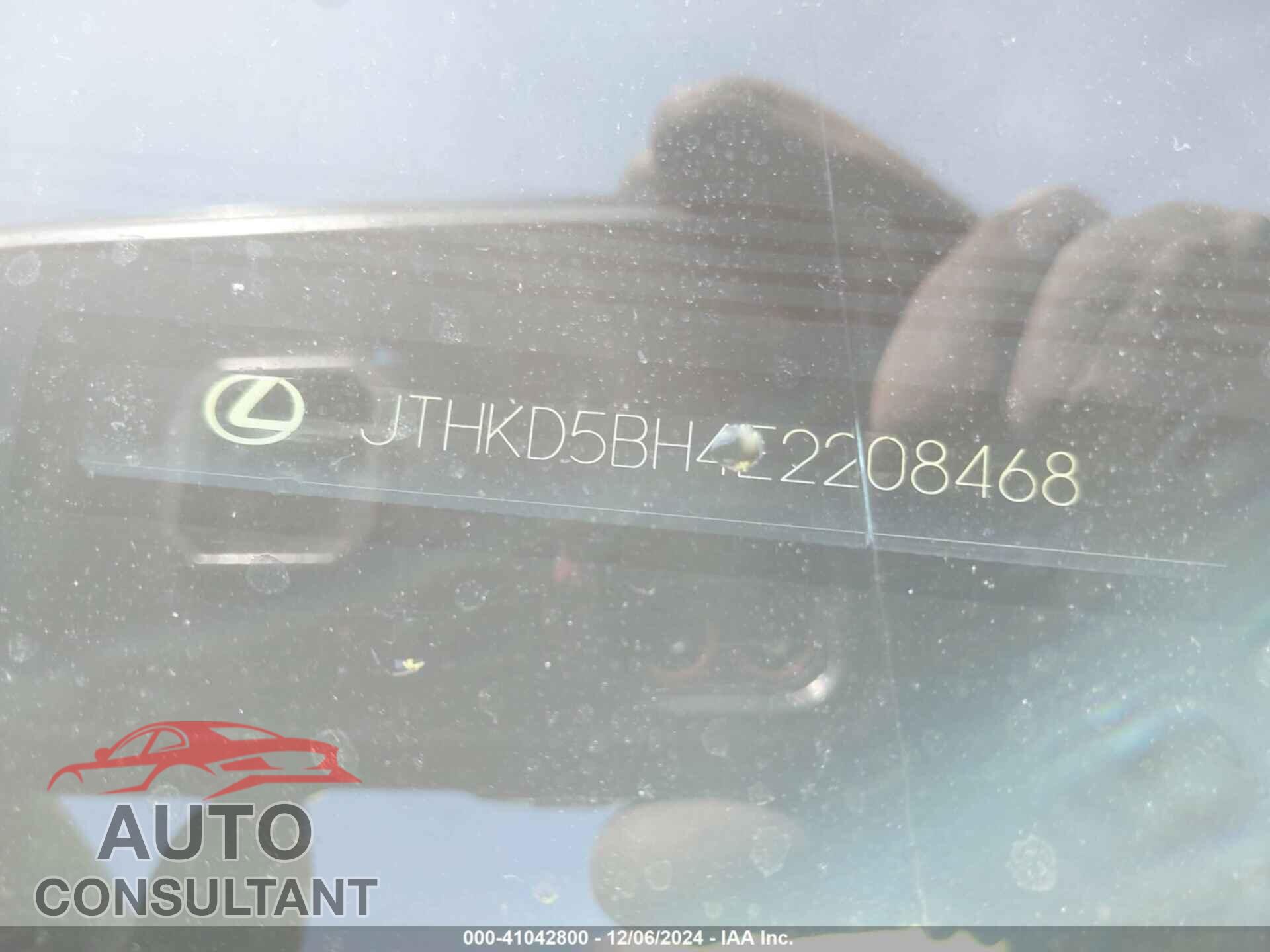 LEXUS CT 200H 2014 - JTHKD5BH4E2208468
