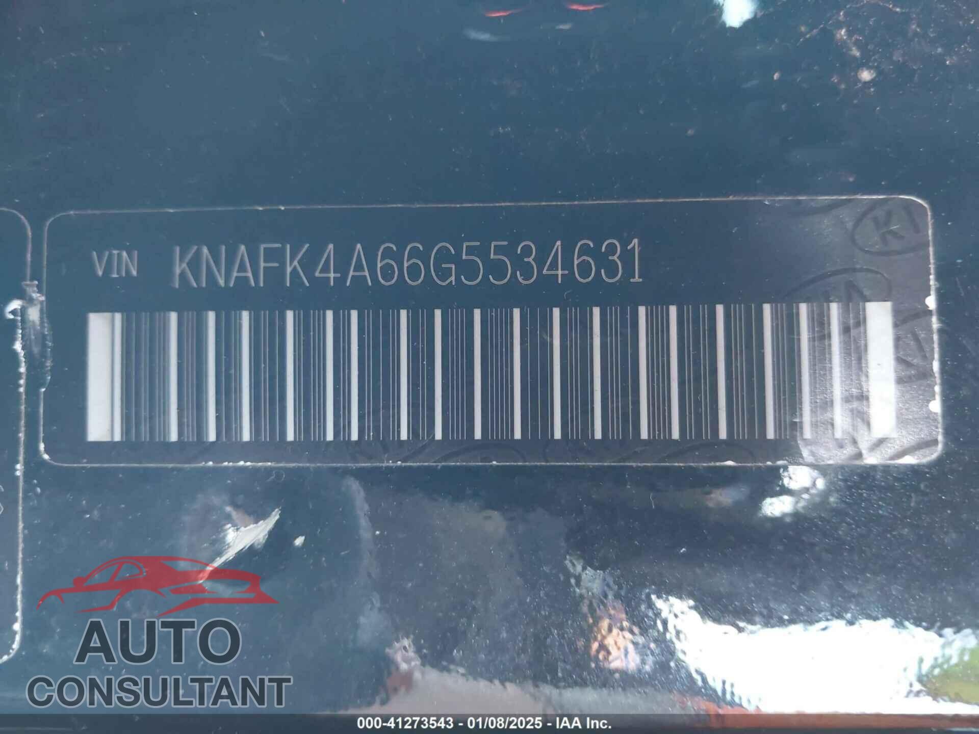 KIA FORTE 2016 - KNAFK4A66G5534631