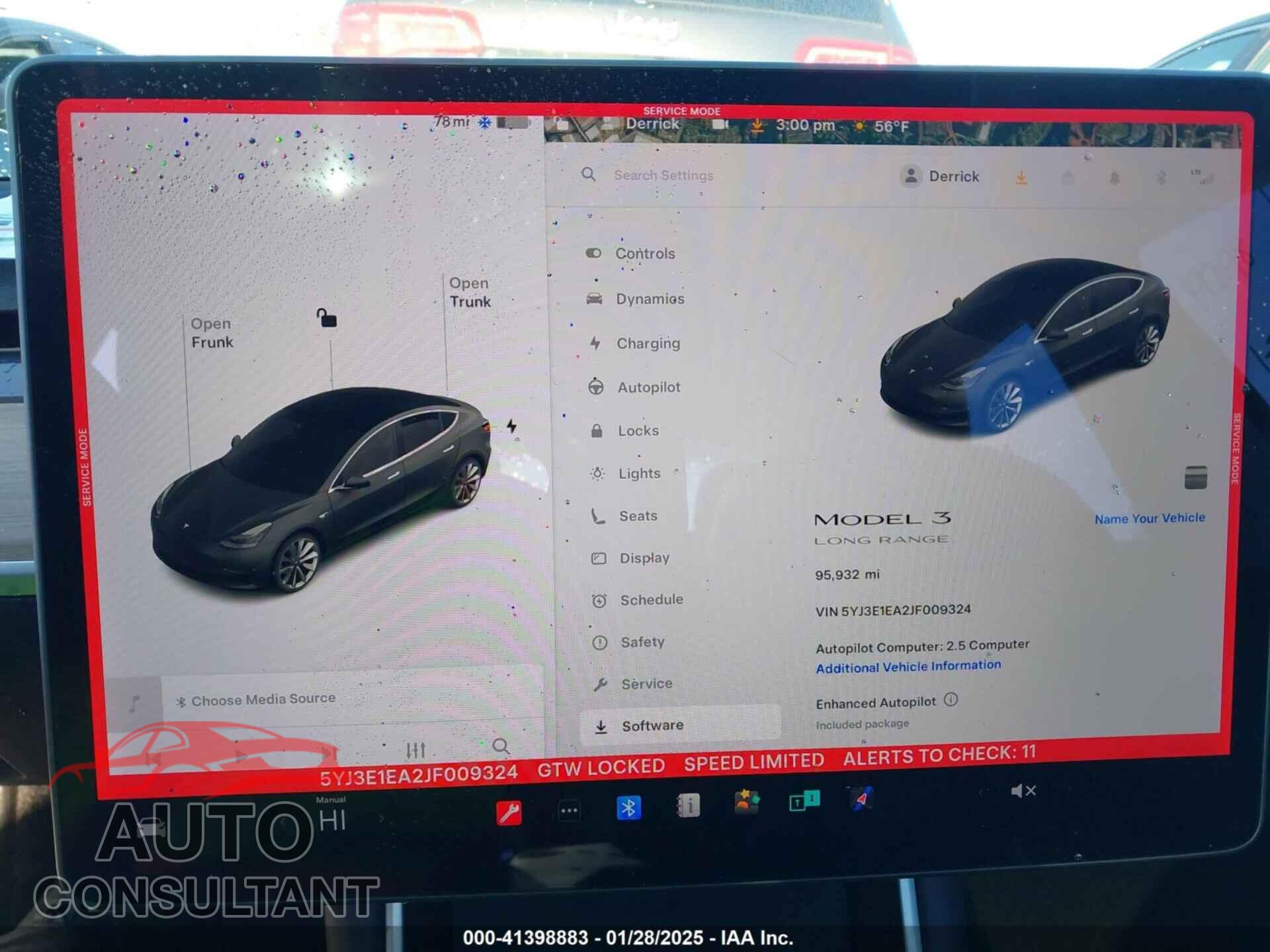 TESLA MODEL 3 2018 - 5YJ3E1EA2JF009324