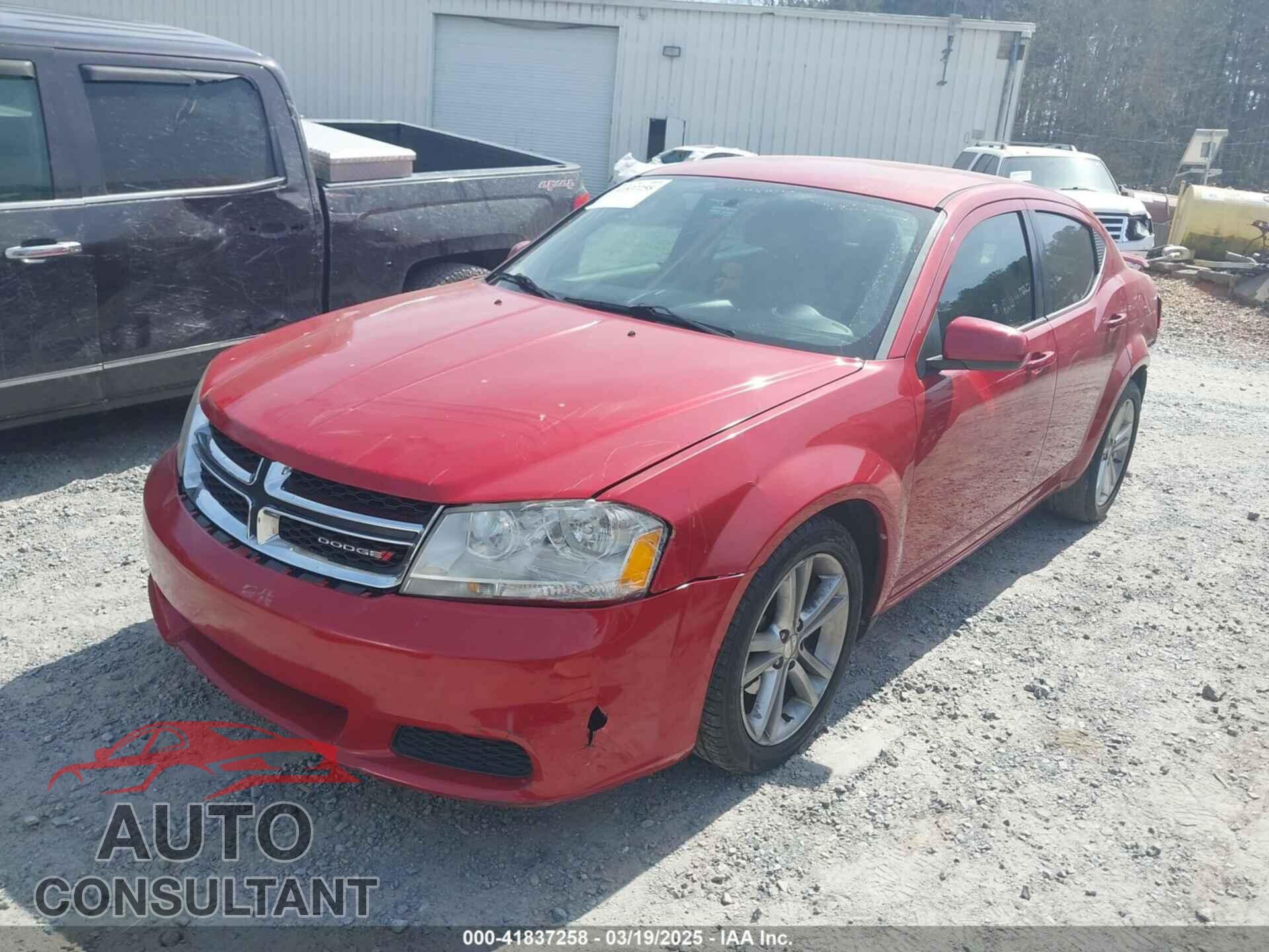 DODGE AVENGER 2012 - 1C3CDZCB0CN200682
