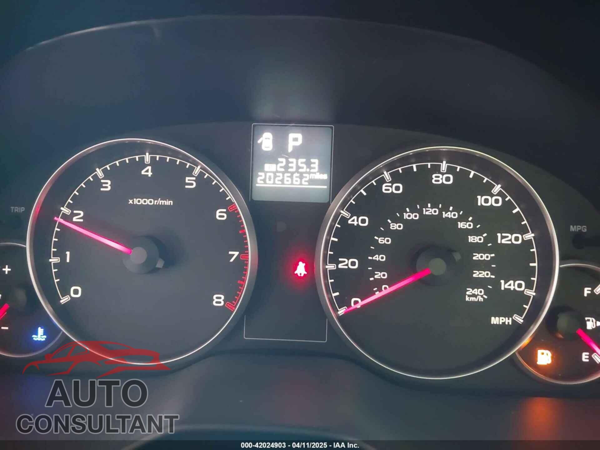 SUBARU OUTBACK 2014 - 4S4BRBAC4E3277979