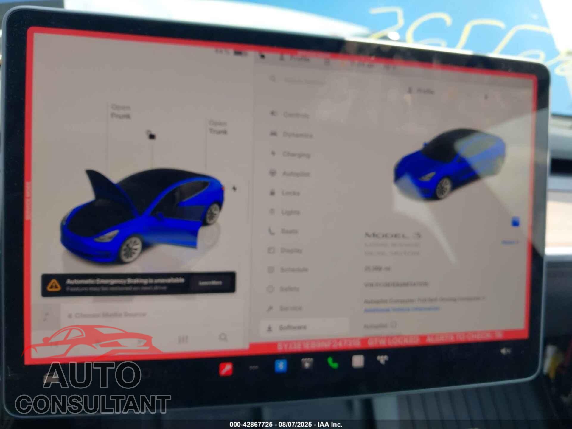 TESLA MODEL 3 2022 - 5YJ3E1EB9NF247315
