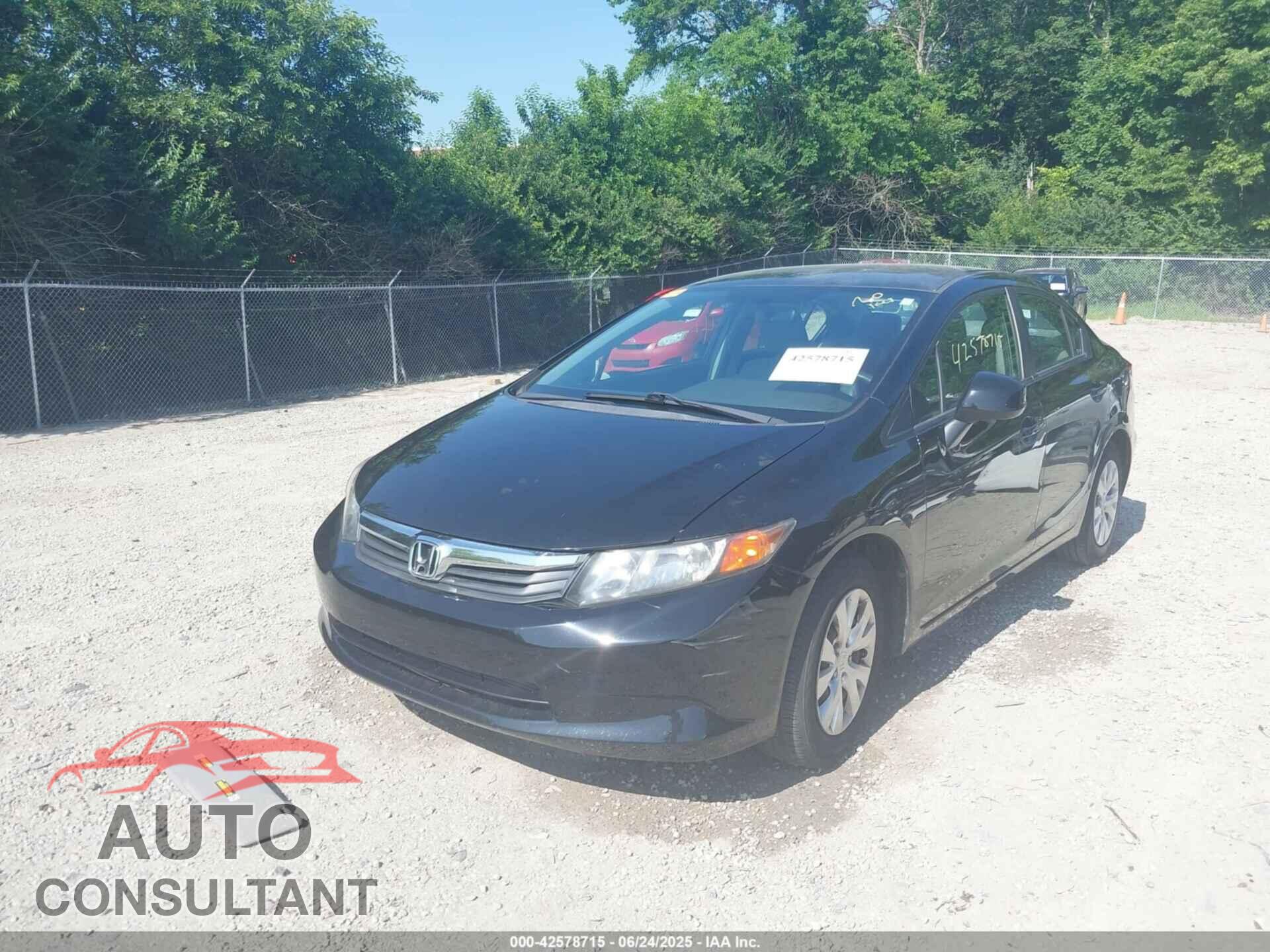 HONDA CIVIC 2012 - 19XFB2F58CE360793