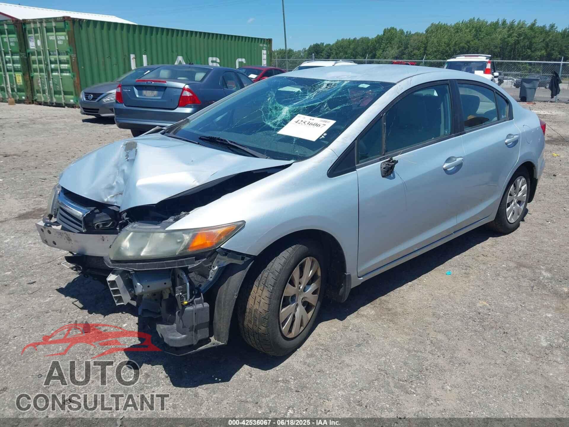 HONDA CIVIC 2012 - 2HGFB2F5XCH566266