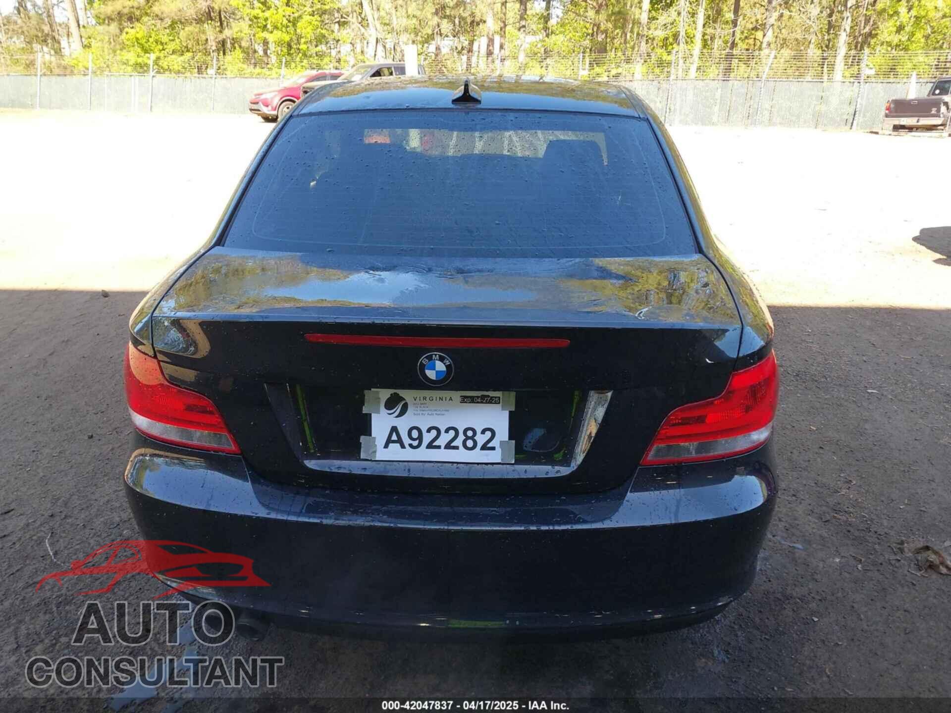BMW 128I 2012 - WBAUP9C59CVL91999