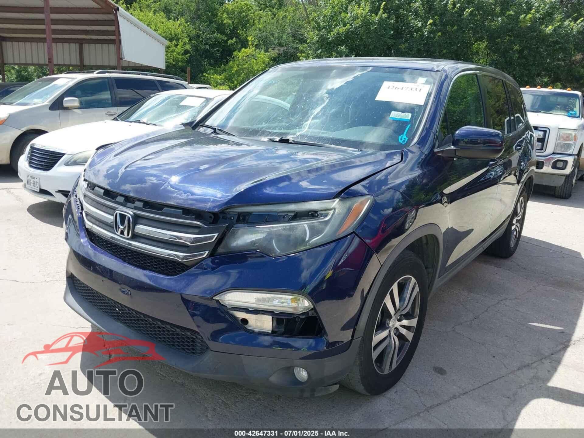 HONDA PILOT 2017 - 5FNYF5H57HB025053