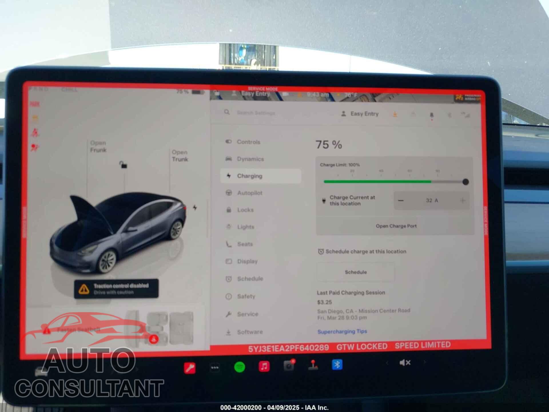 TESLA MODEL 3 2023 - 5YJ3E1EA2PF640289