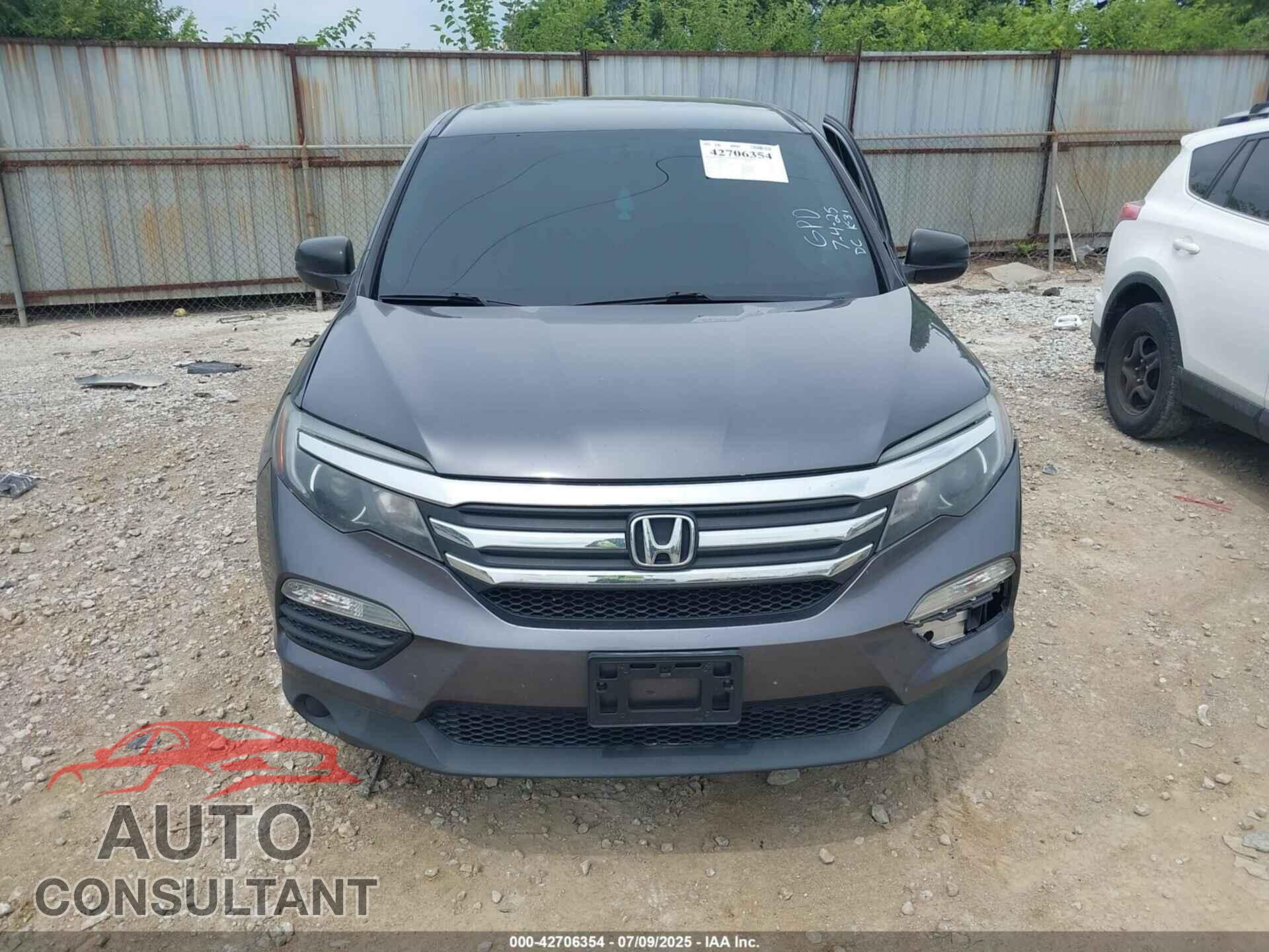 HONDA PILOT 2017 - 5FNYF6H18HB036467
