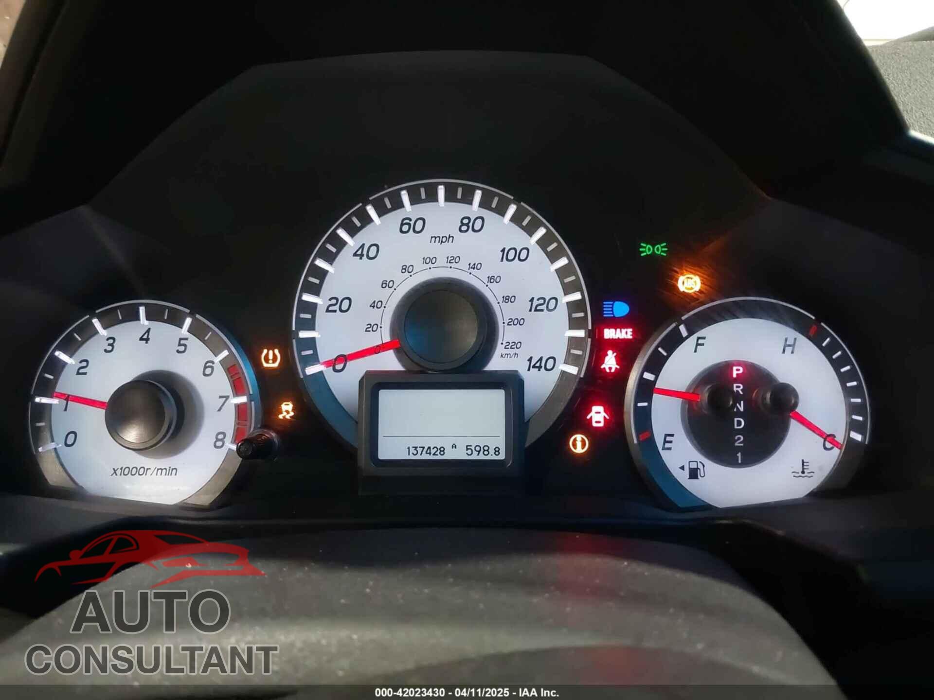HONDA PILOT 2012 - 5FNYF4H99CB052034