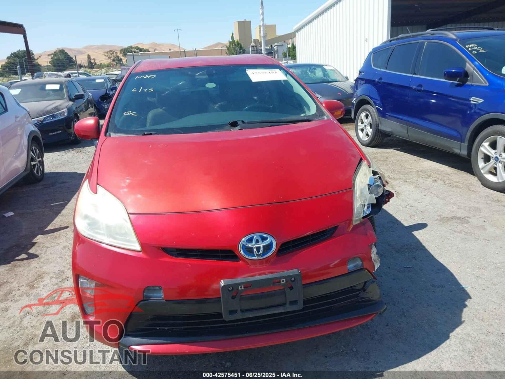 TOYOTA PRIUS 2012 - JTDKN3DU3C1481109