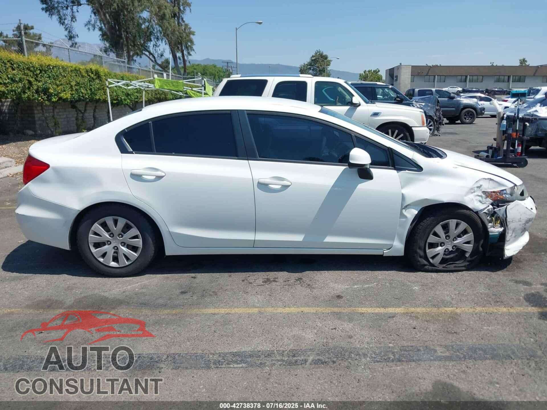 HONDA CIVIC 2012 - 19XFB2F5XCE376302