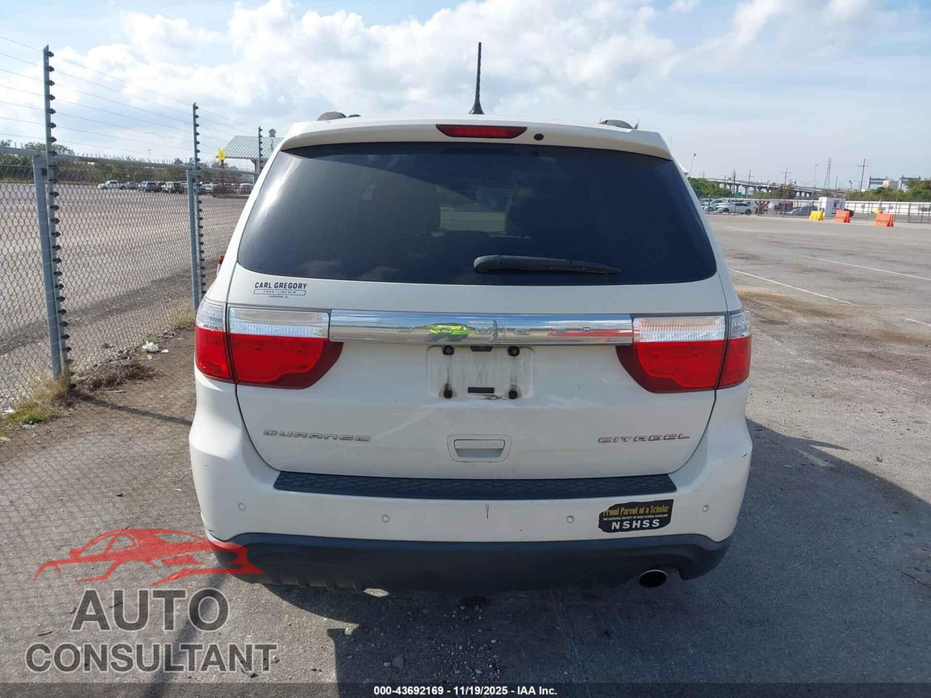 DODGE DURANGO 2011 - 1D4RD5GG3BC694991