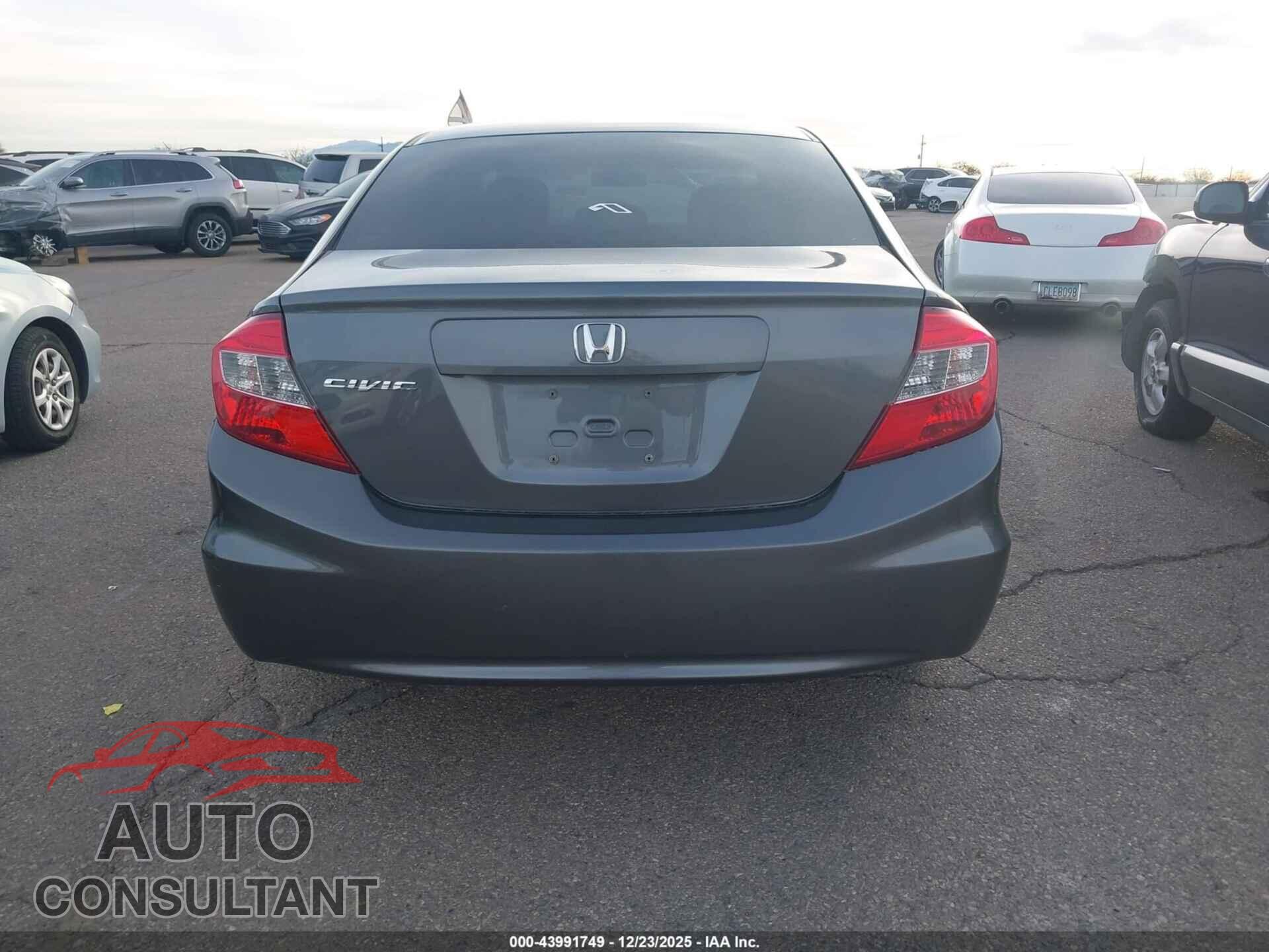 HONDA CIVIC 2012 - 19XFB2F84CE091301