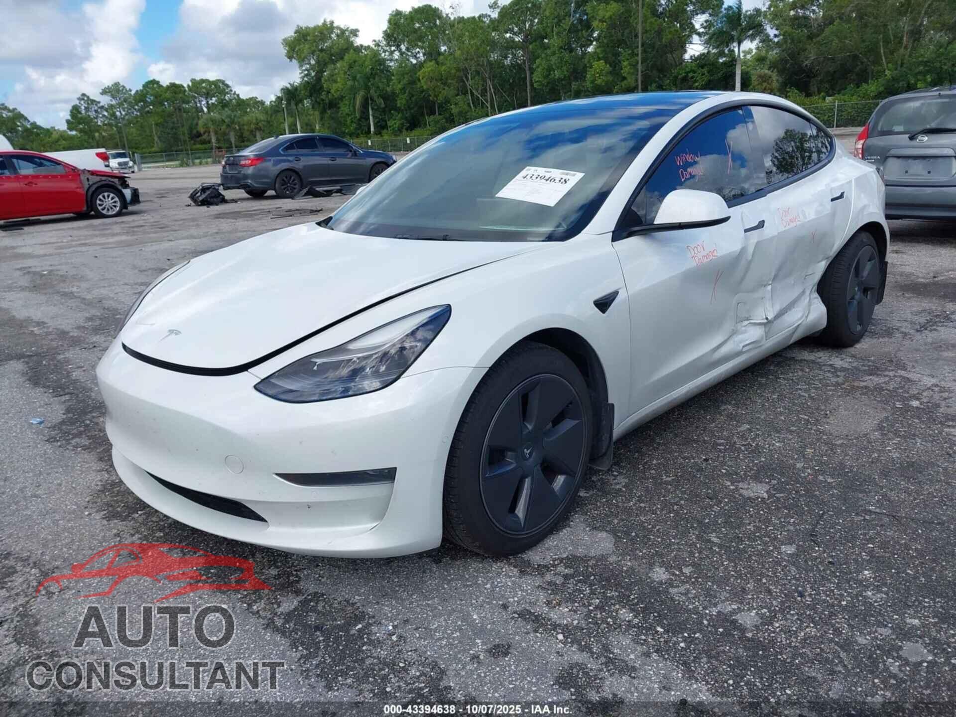 TESLA MODEL 3 2022 - 5YJ3E1EA9NF168086