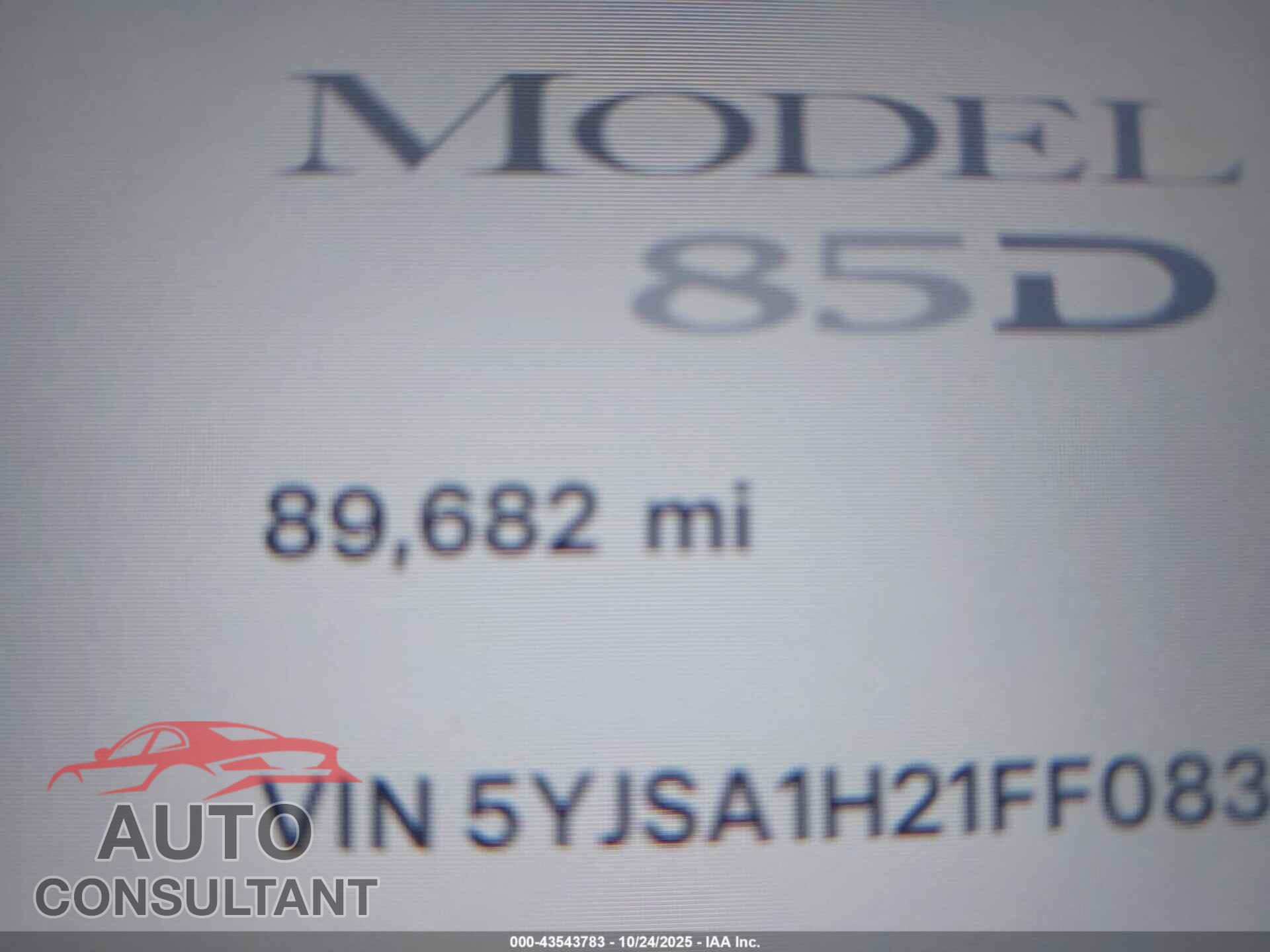 TESLA MODEL S 2015 - 5YJSA1H21FF083174