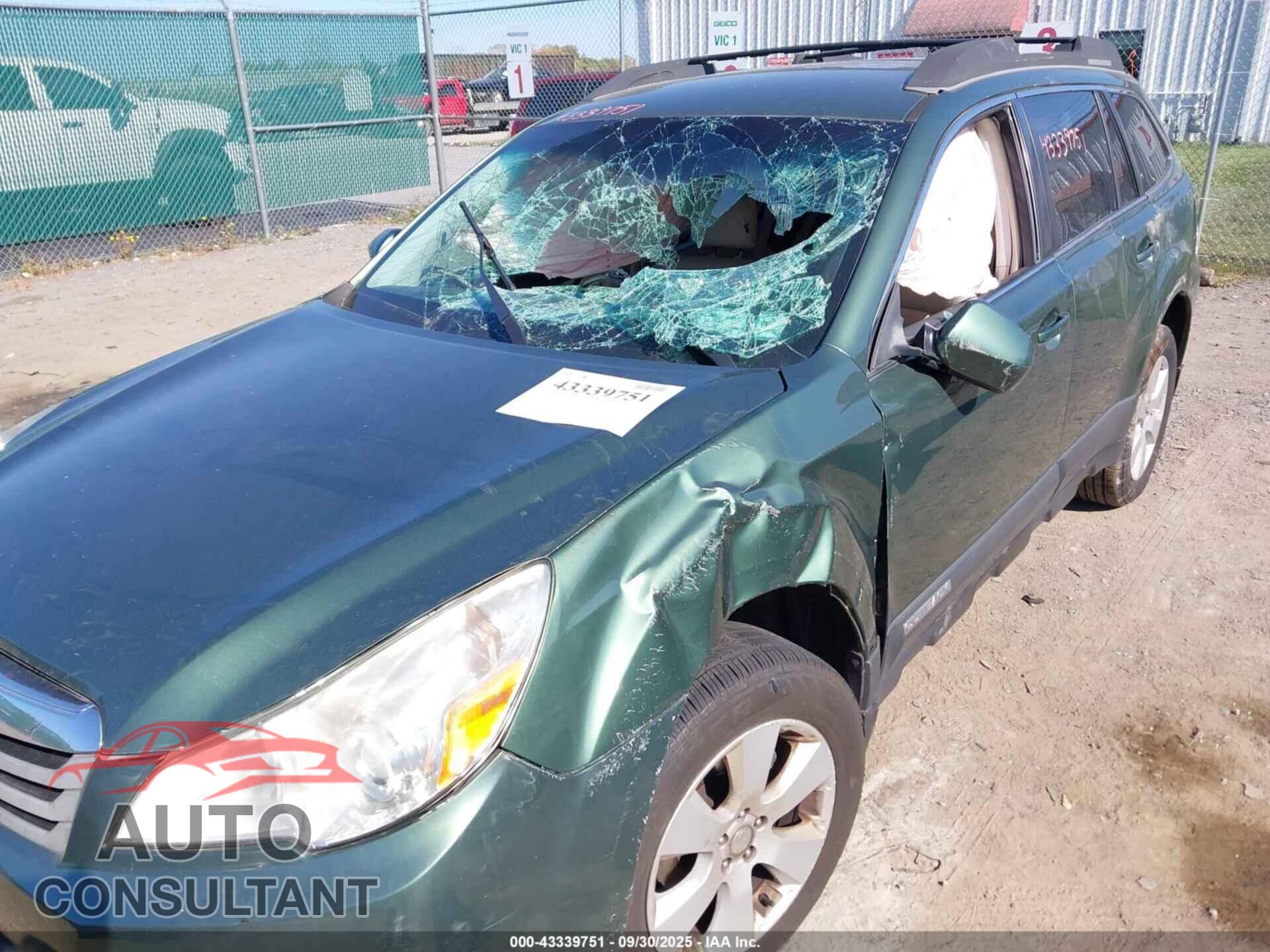 SUBARU OUTBACK 2011 - 4S4BRBCC6B3424232
