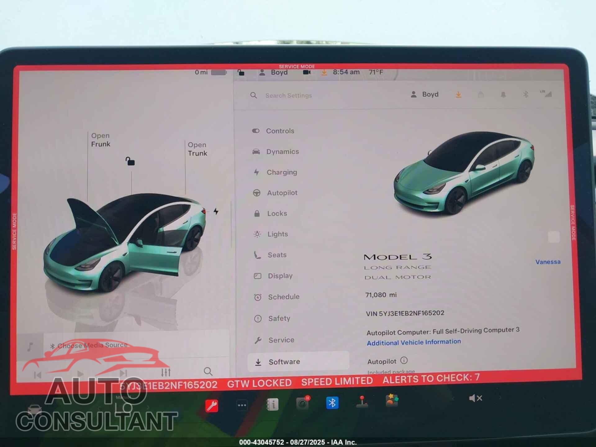 TESLA MODEL 3 2022 - 5YJ3E1EB2NF165202