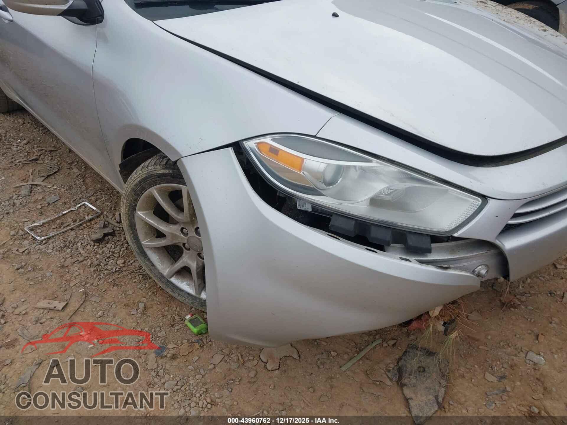 DODGE DART 2013 - 1C3CDFBA4DD137245