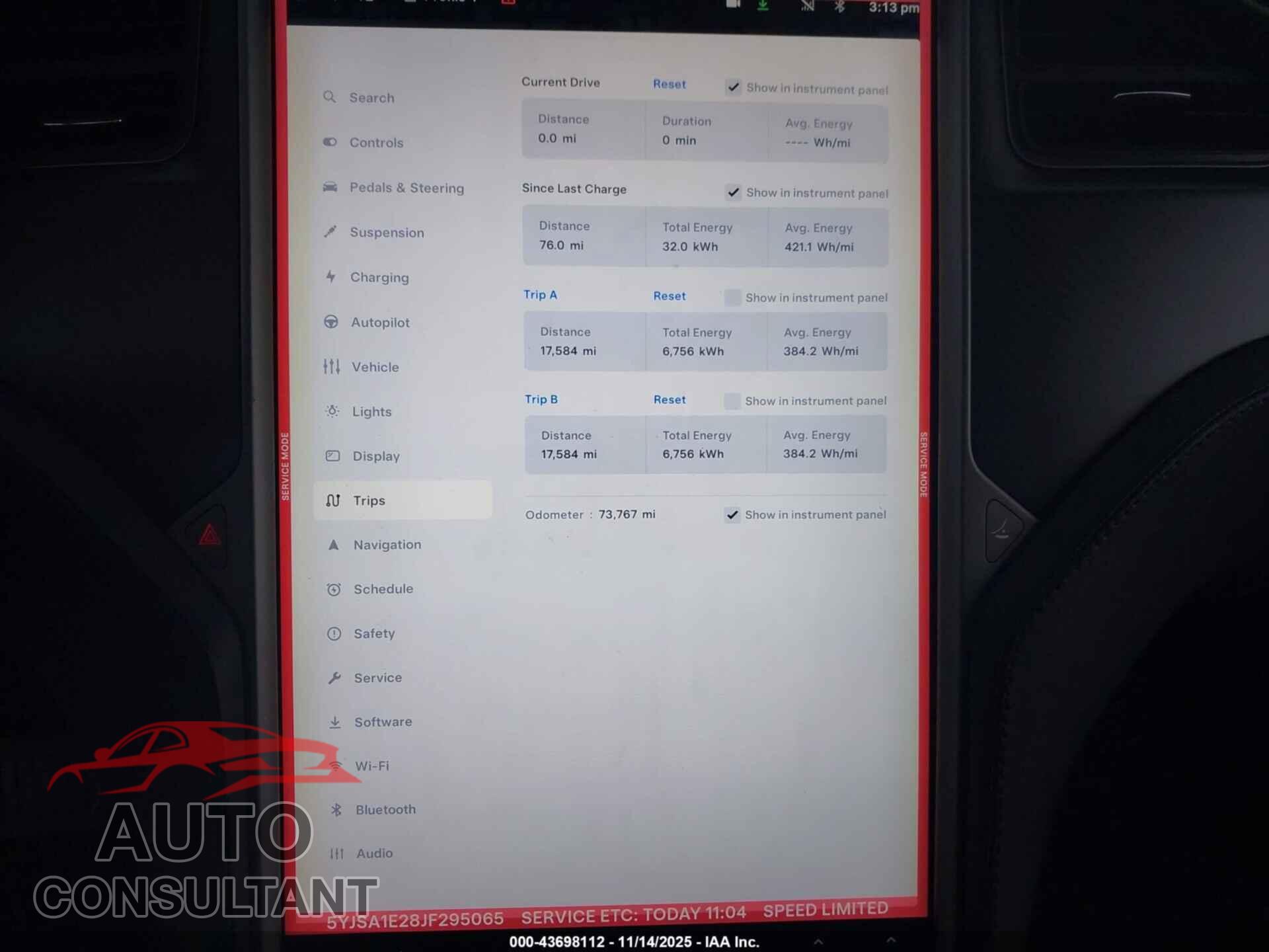 TESLA MODEL S 2018 - 5YJSA1E28JF295065