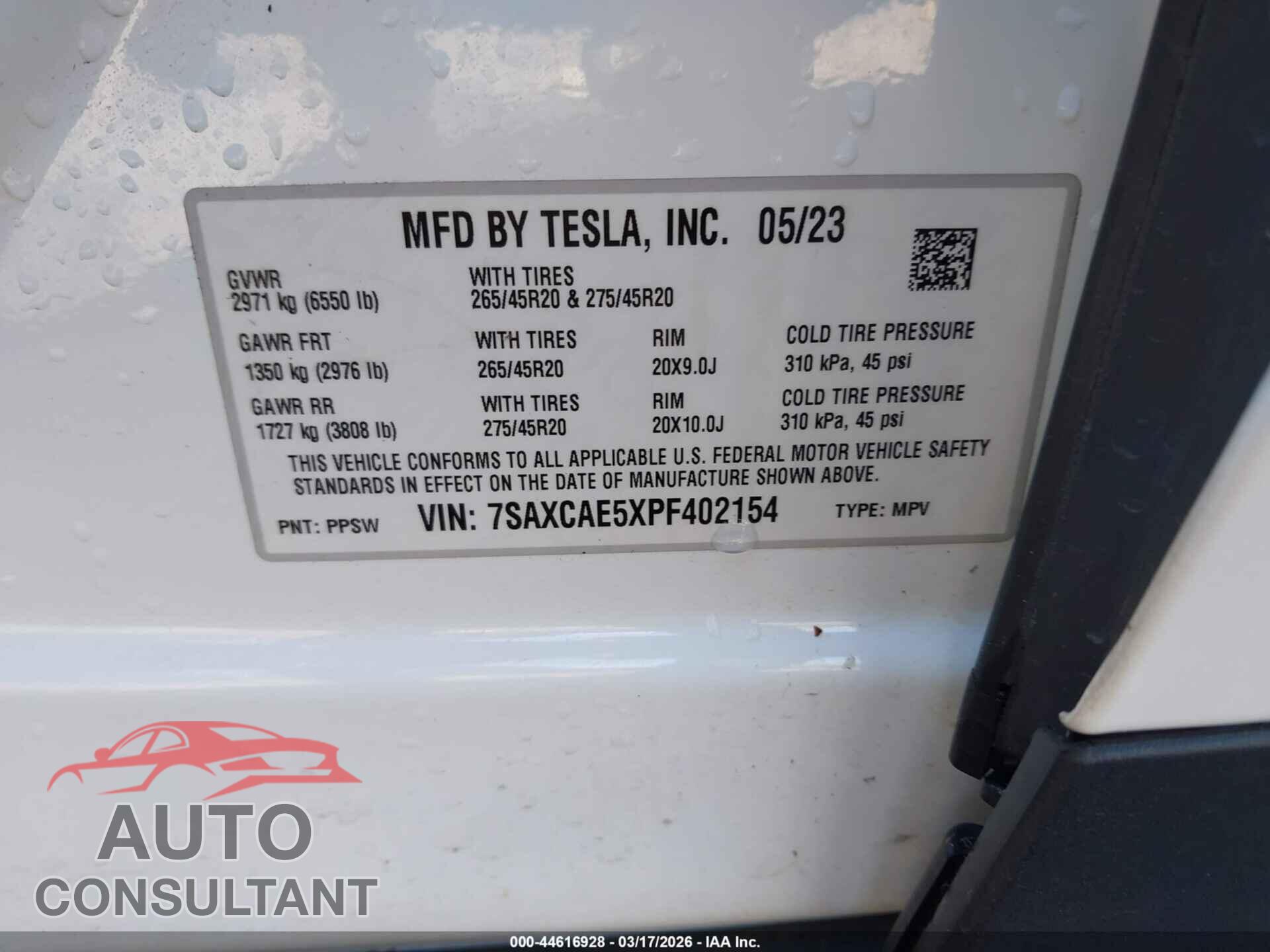 TESLA MODEL X 2023 - 7SAXCAE5XPF402154
