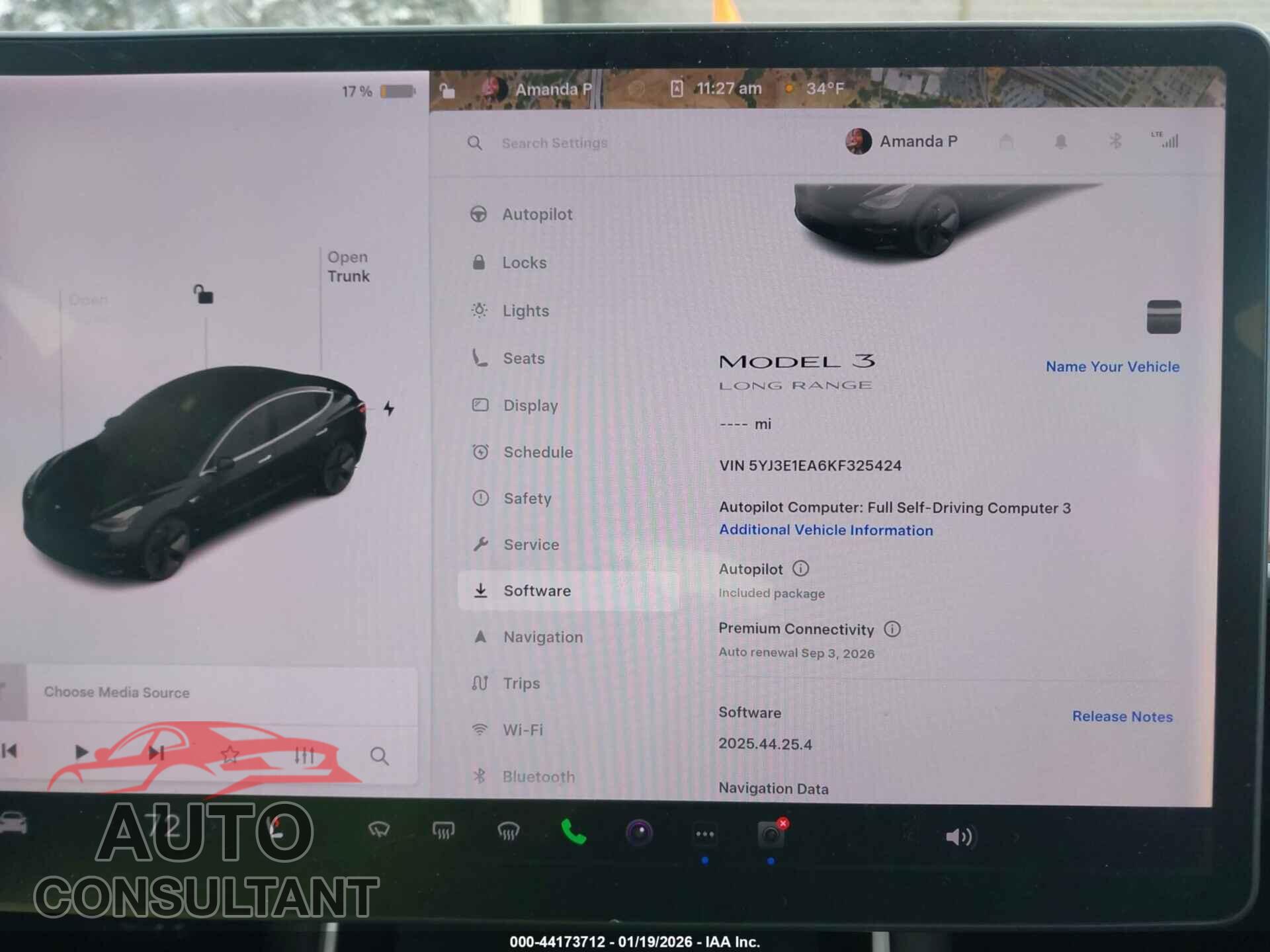 TESLA MODEL 3 2019 - 5YJ3E1EA6KF325424