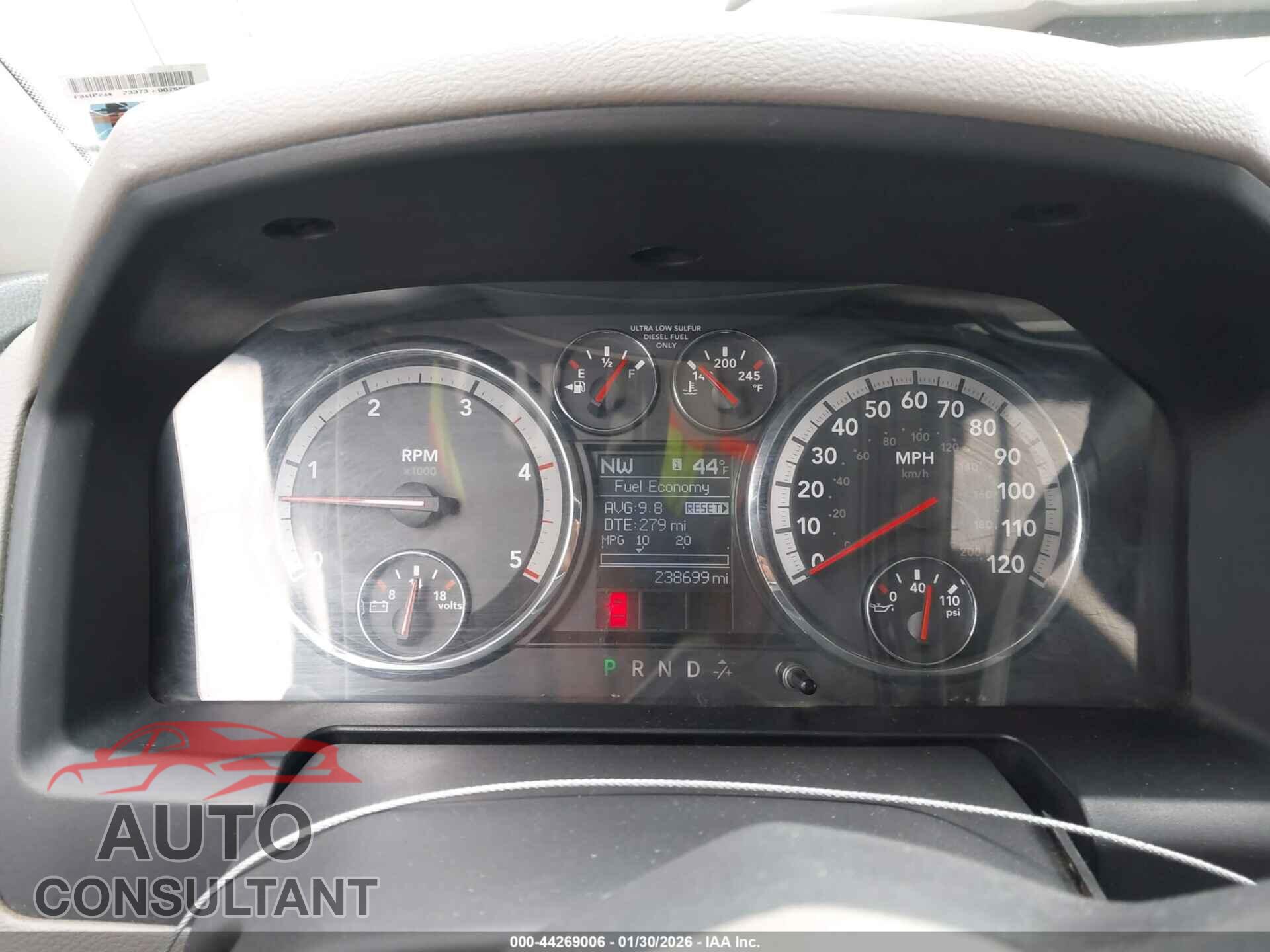 DODGE RAM 2500 2011 - 3D7UT2CL1BG590630