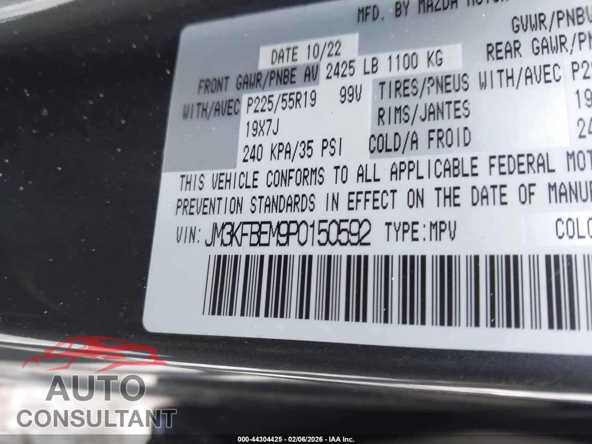 MAZDA CX-5 2023 - JM3KFBEM9P0150592