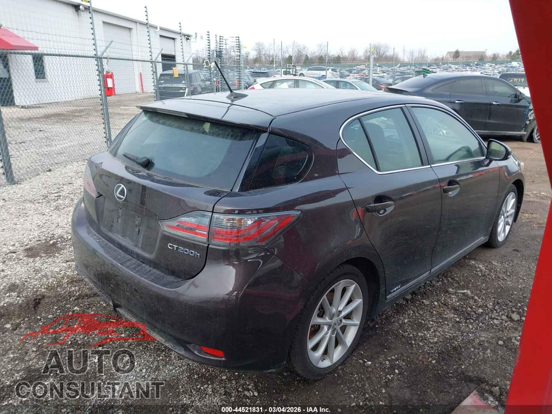 LEXUS CT 200H 2012 - JTHKD5BH9C2056510