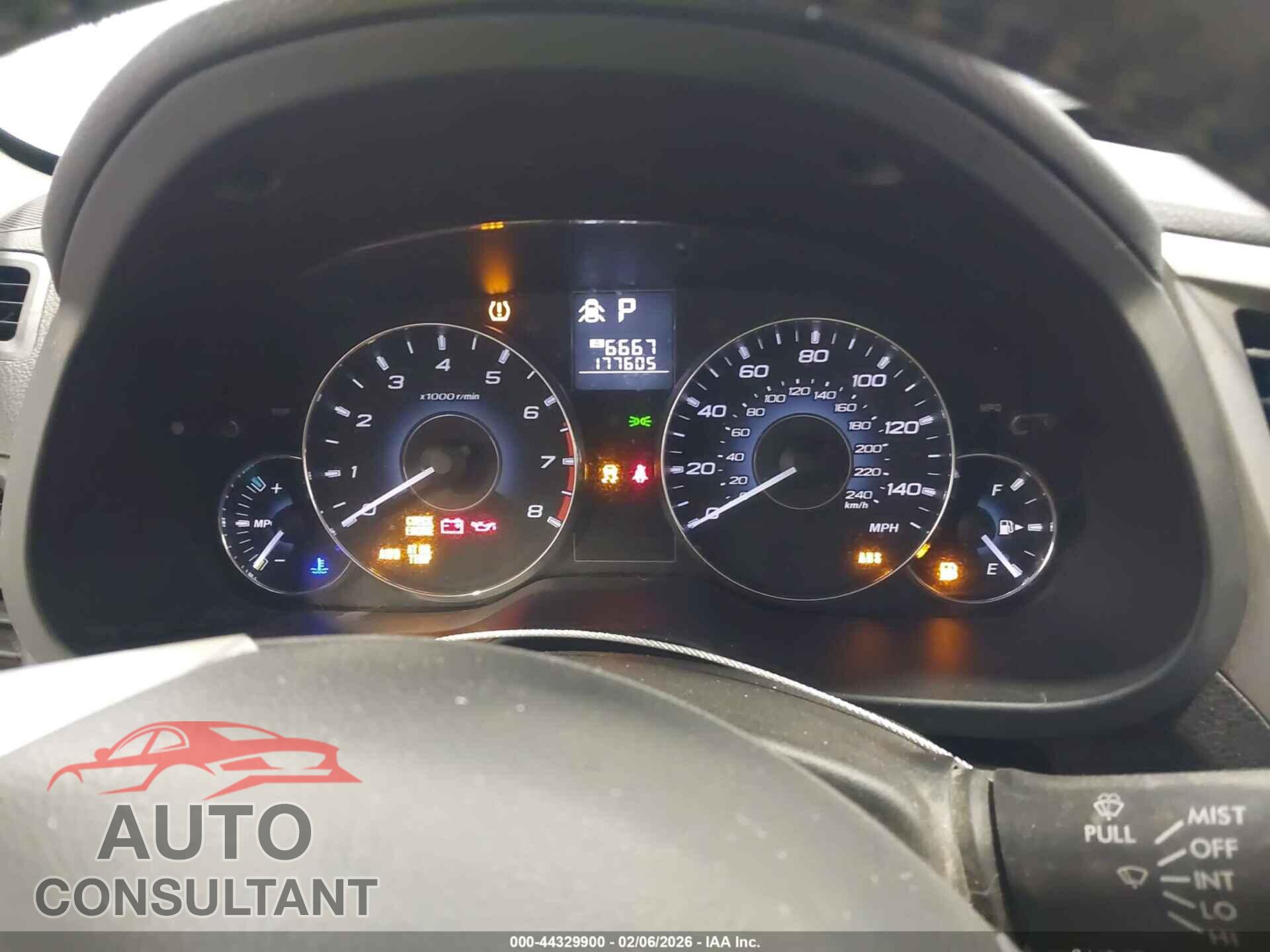 SUBARU OUTBACK 2012 - 4S4BRBFC3C3231159