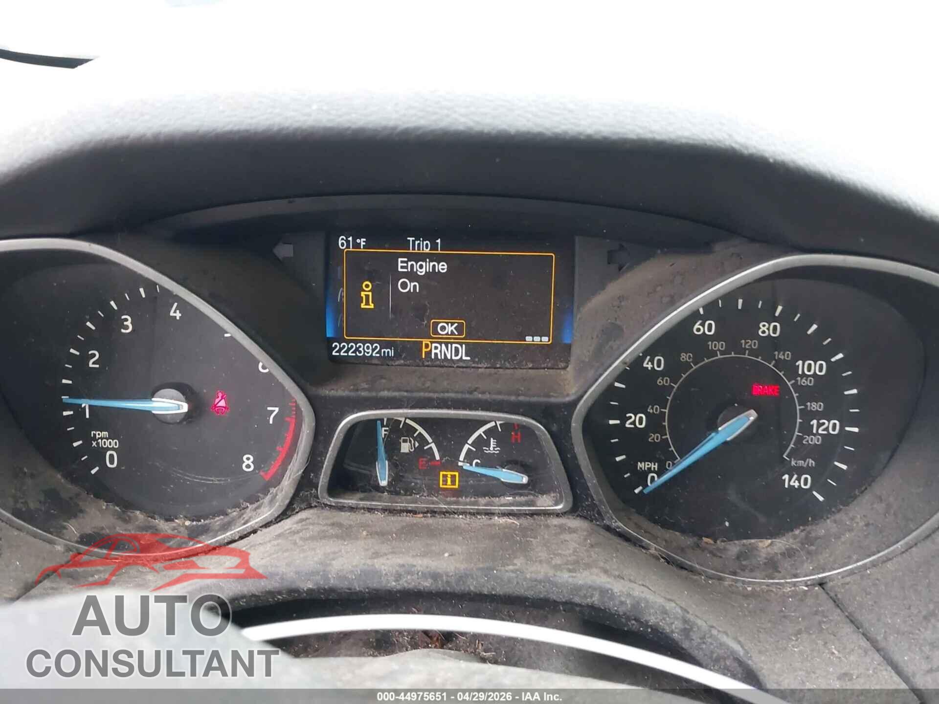 FORD FOCUS 2016 - 1FADP3F29GL242341