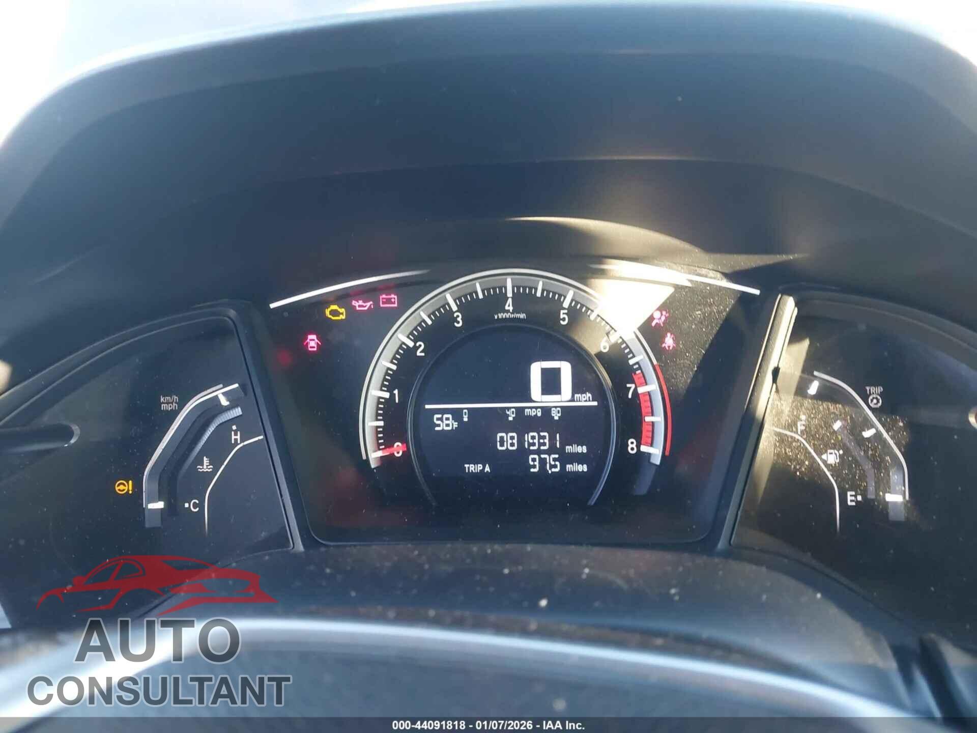 HONDA CIVIC 2016 - 19XFC2F52GE240782