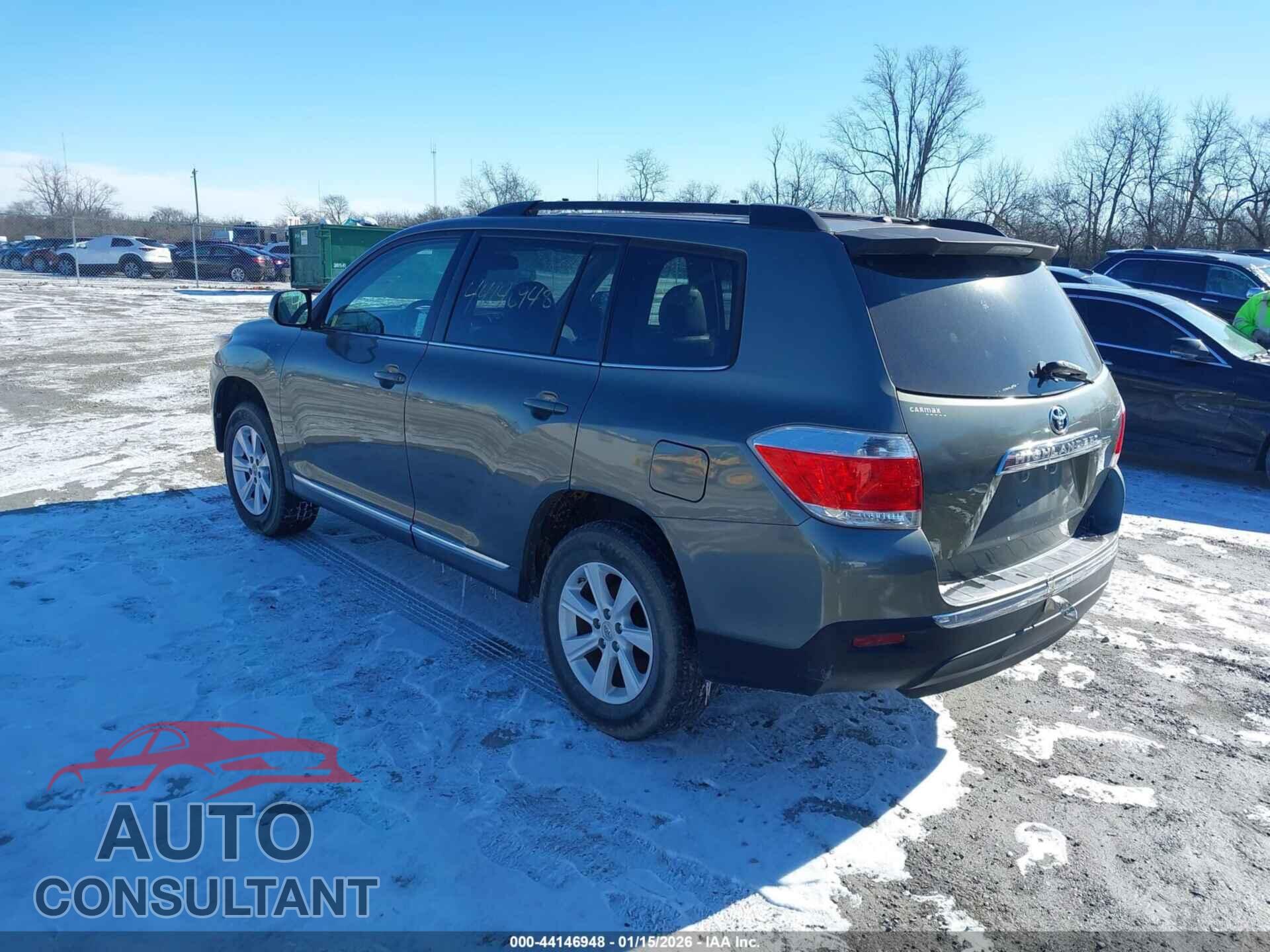 TOYOTA HIGHLANDER 2012 - 5TDZA3EH8CS021264