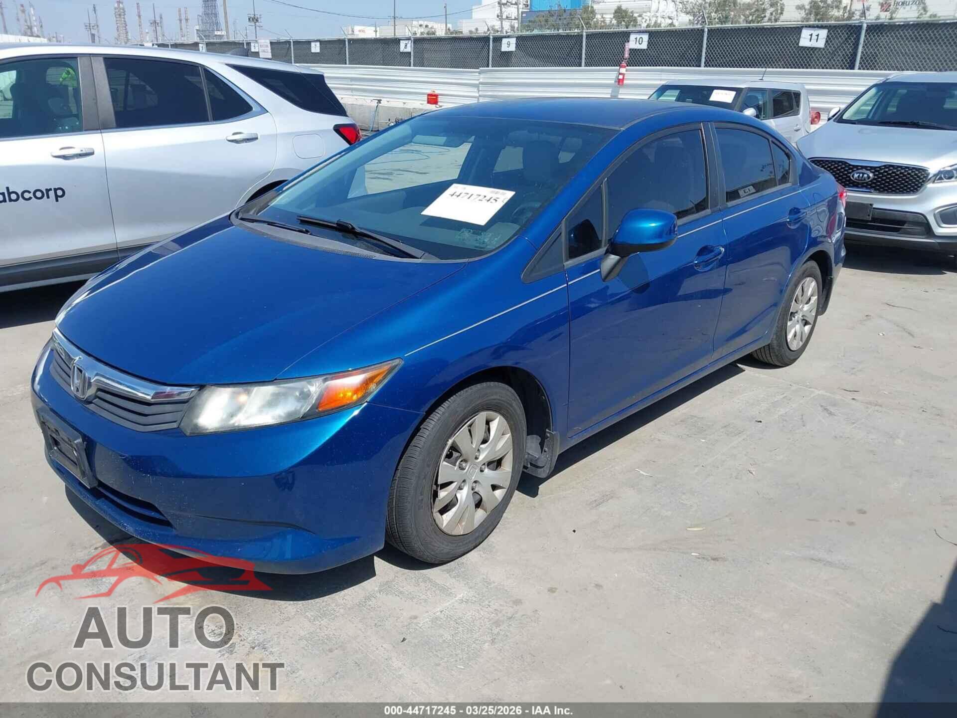 HONDA CIVIC 2012 - 19XFB2F57CE331785